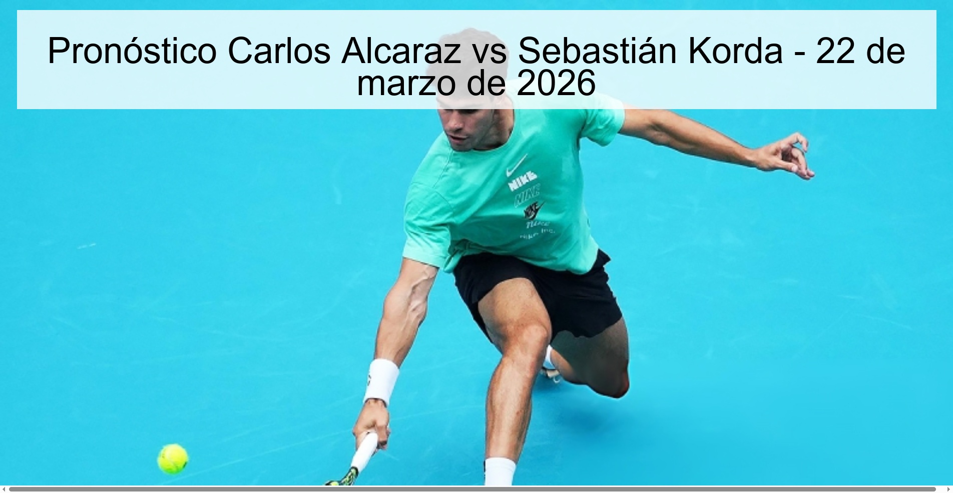 Carlos Alcaraz vs Sebastián Korda Prediction - March 22, 2026
