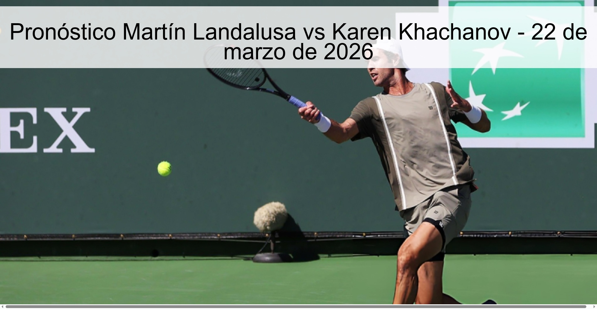 Martín Landalusa vs Karen Khachanov Prediction - March 22, 2026