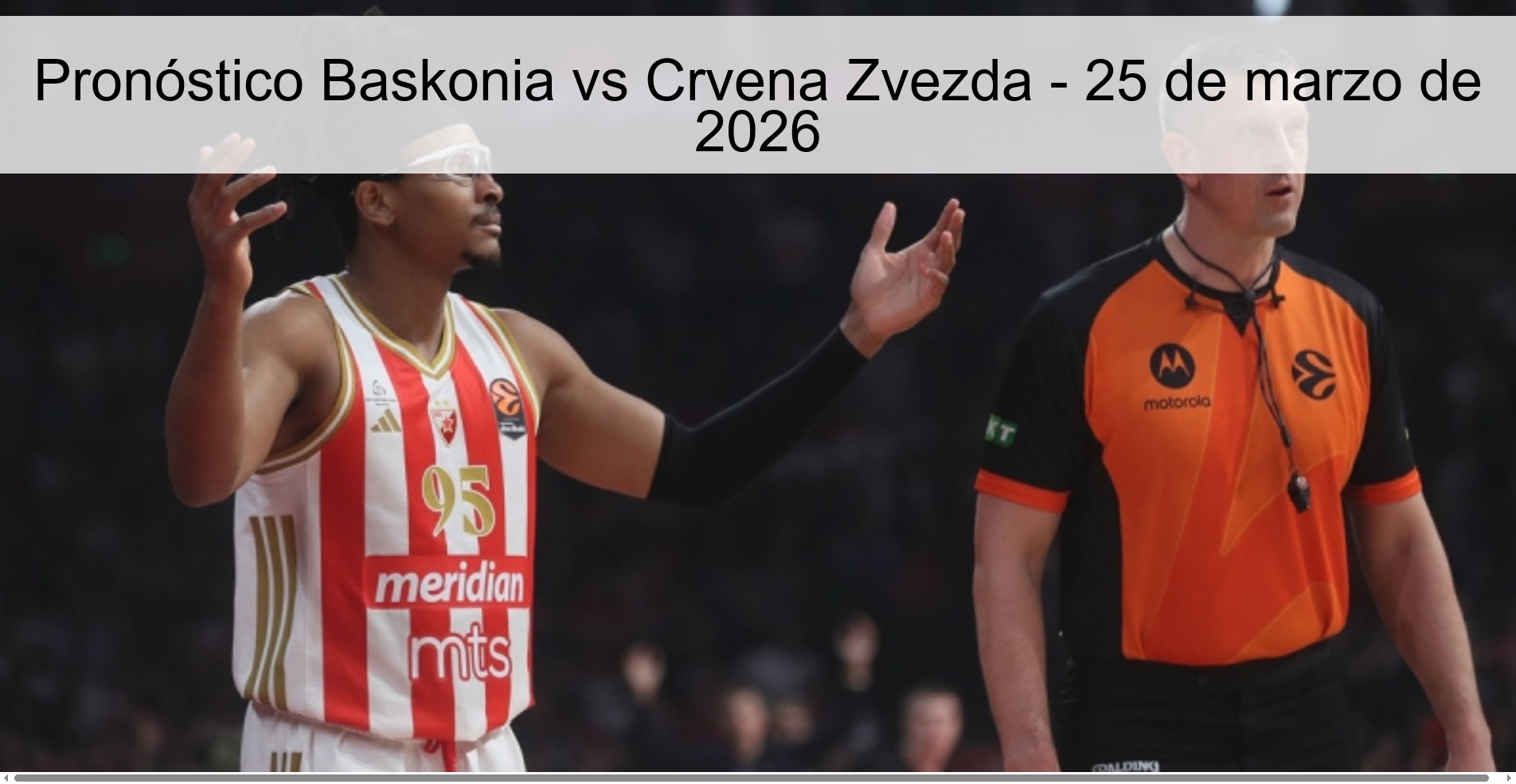 Pronóstico Baskonia vs Crvena Zvezda - 25 de marzo de 2026