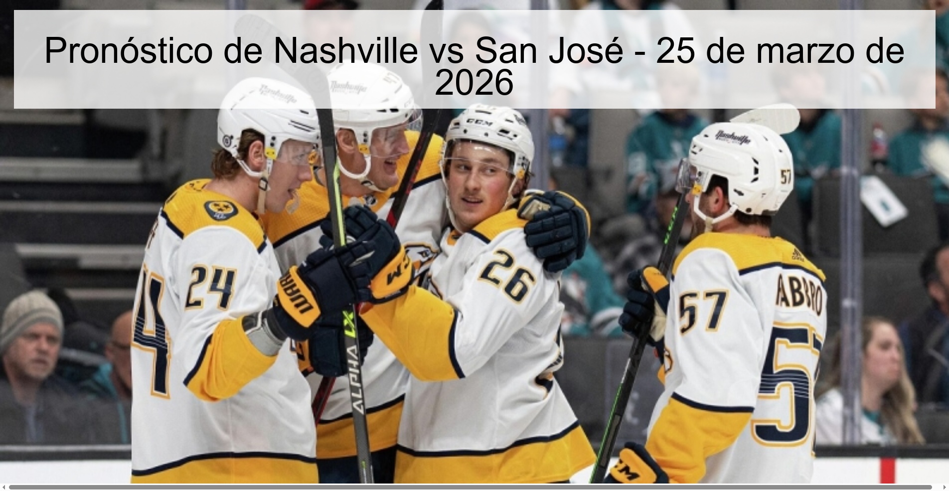 Pronóstico de Nashville vs San José - 25 de marzo de 2026