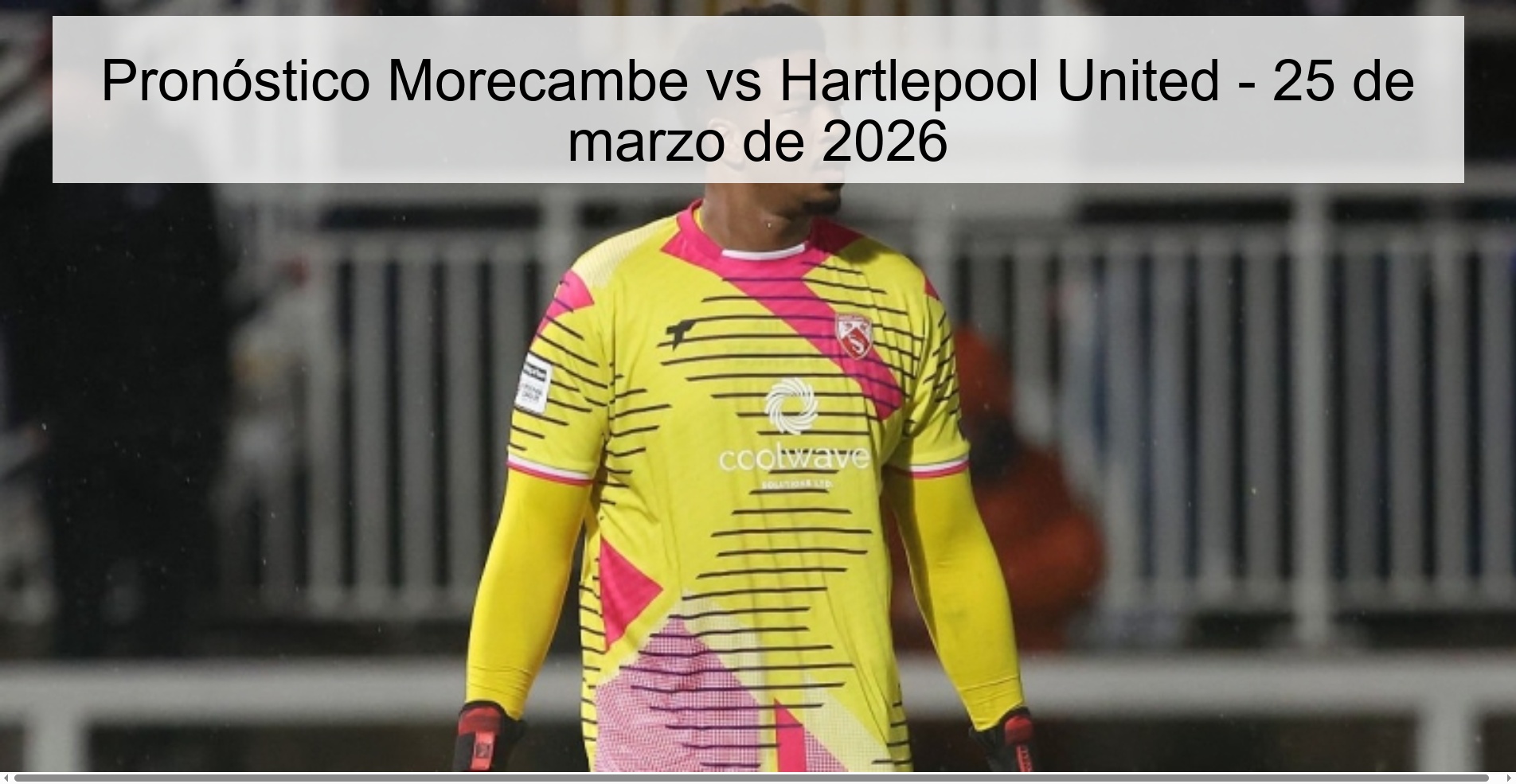 Morecambe vs Hartlepool United Prediction – March 25, 2026
