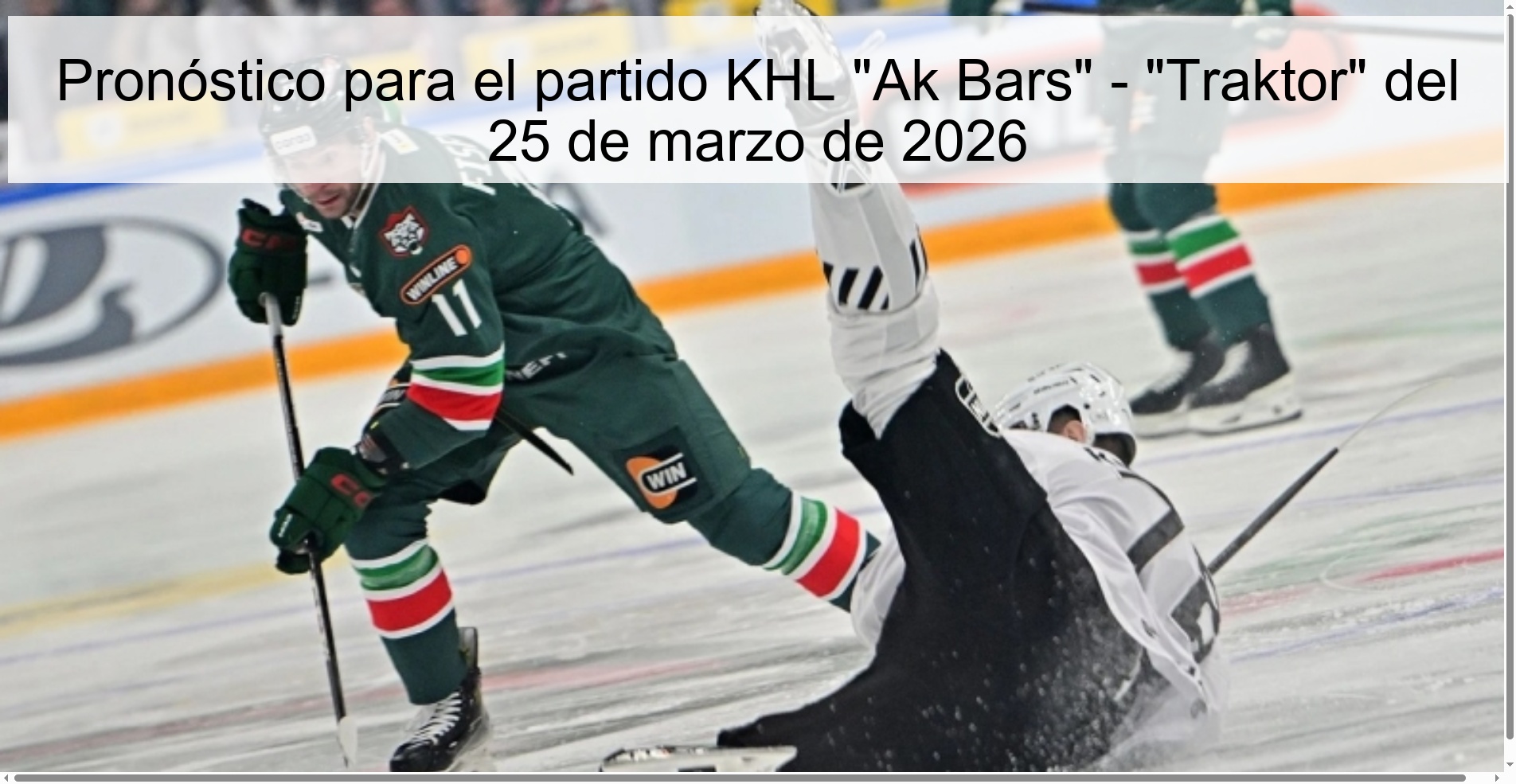 Forecast for the KHL match 