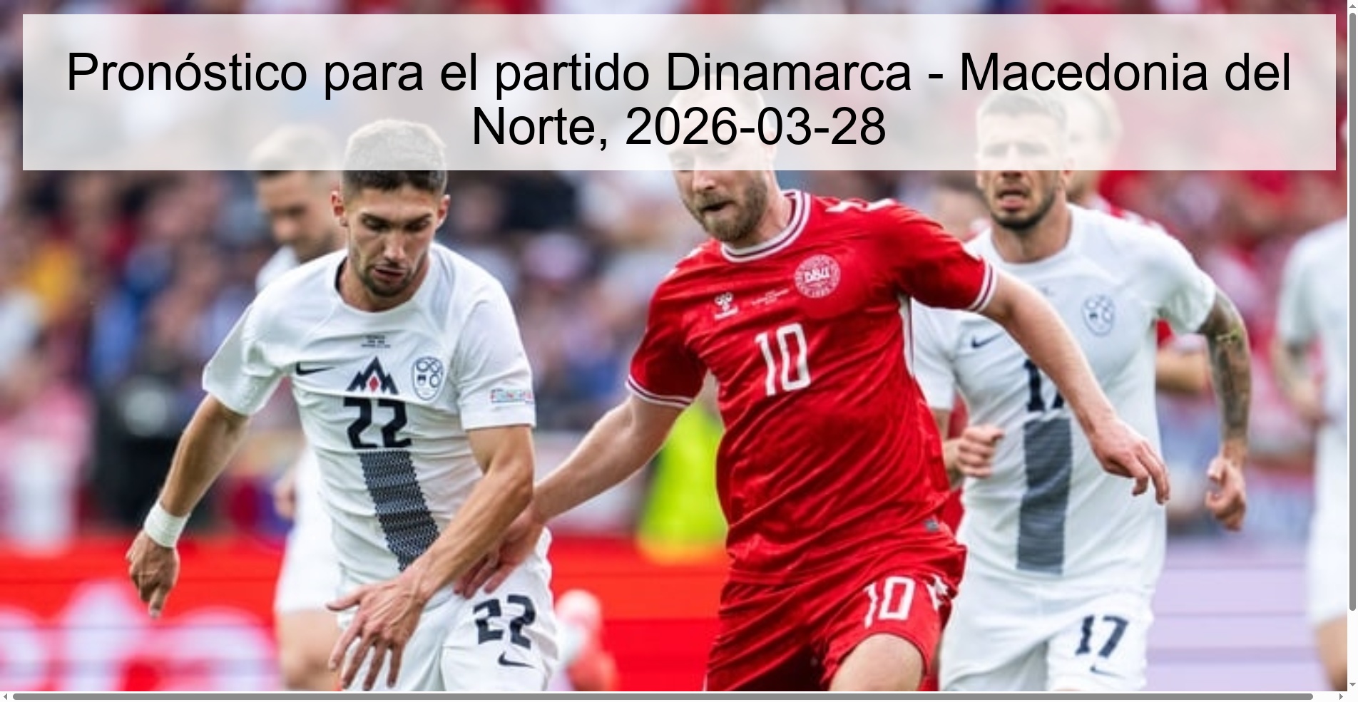 Prediction for the match Denmark - North Macedonia, 2026-03-28