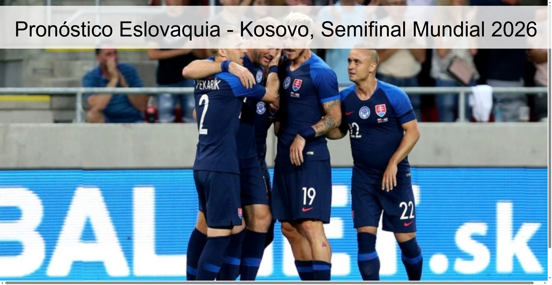 Prediction Slovakia - Kosovo, World Cup Semifinal 2026