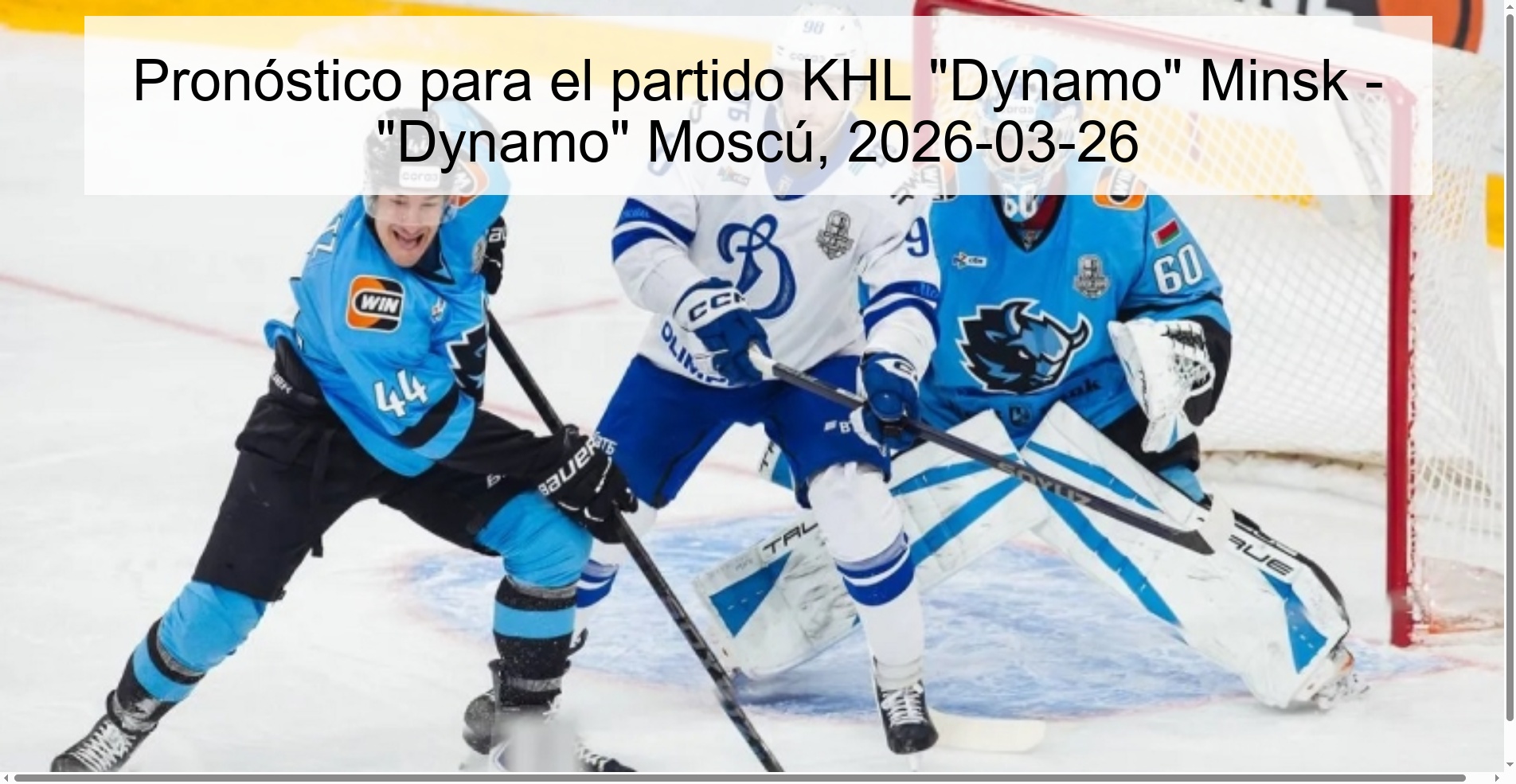 Forecast for the KHL match 