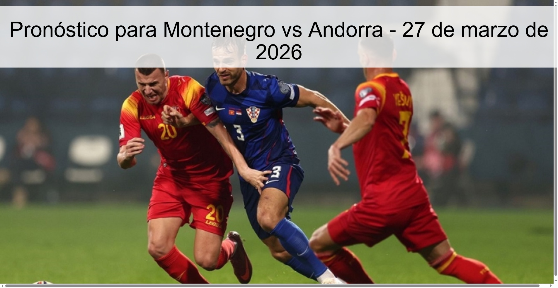 Pronóstico para Montenegro vs Andorra - 27 de marzo de 2026