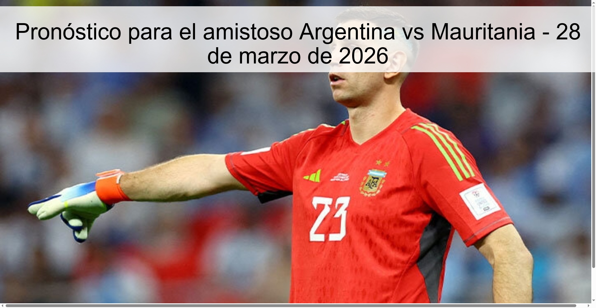 Prediction for the friendly Argentina vs Mauritania - March 28, 2026