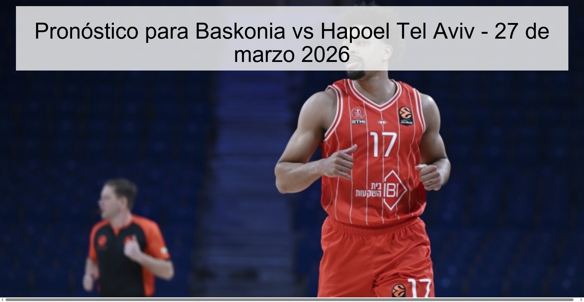Pronóstico para Baskonia vs Hapoel Tel Aviv - 27 de marzo 2026