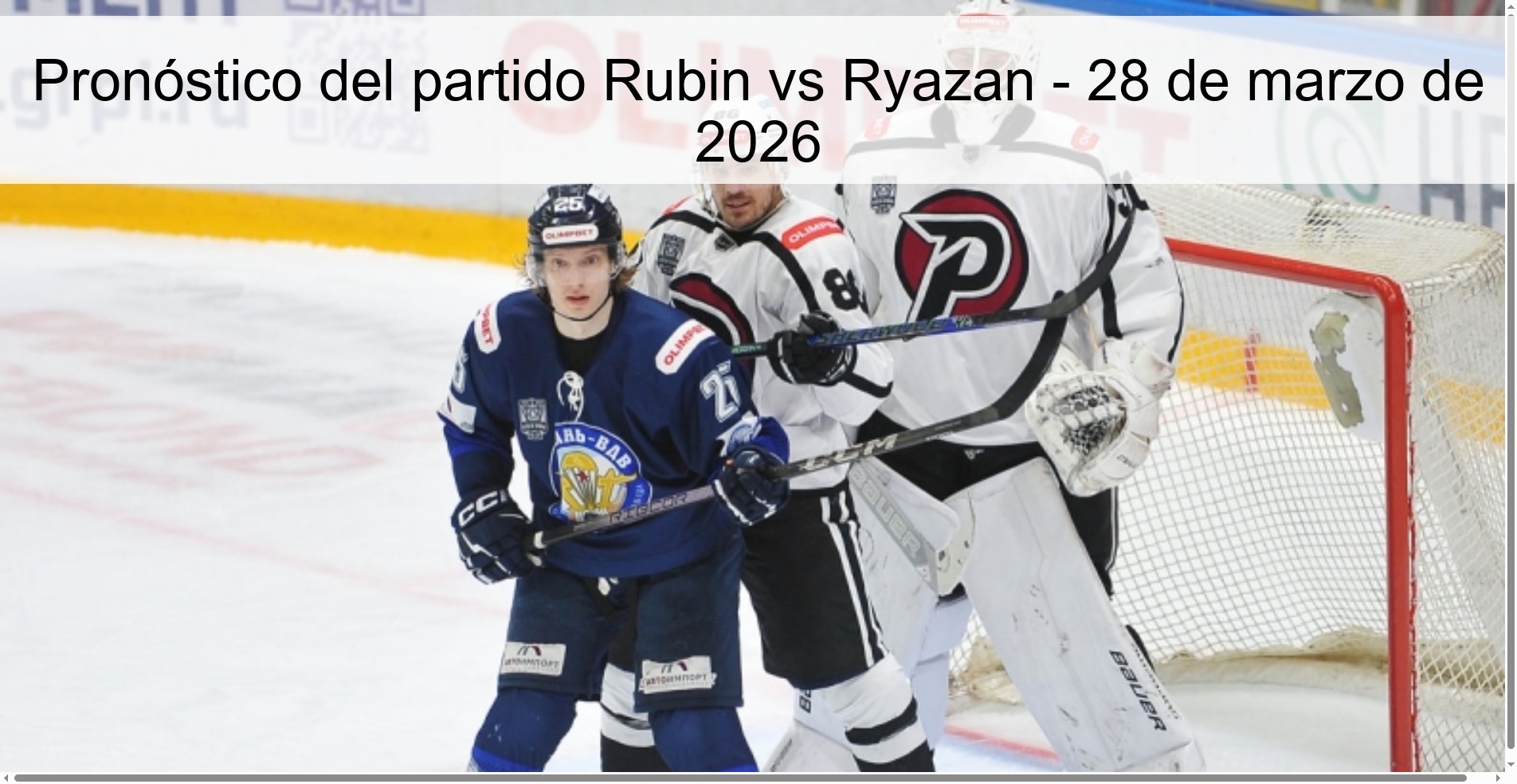 Rubin vs Ryazan Prediction – March 28, 2026