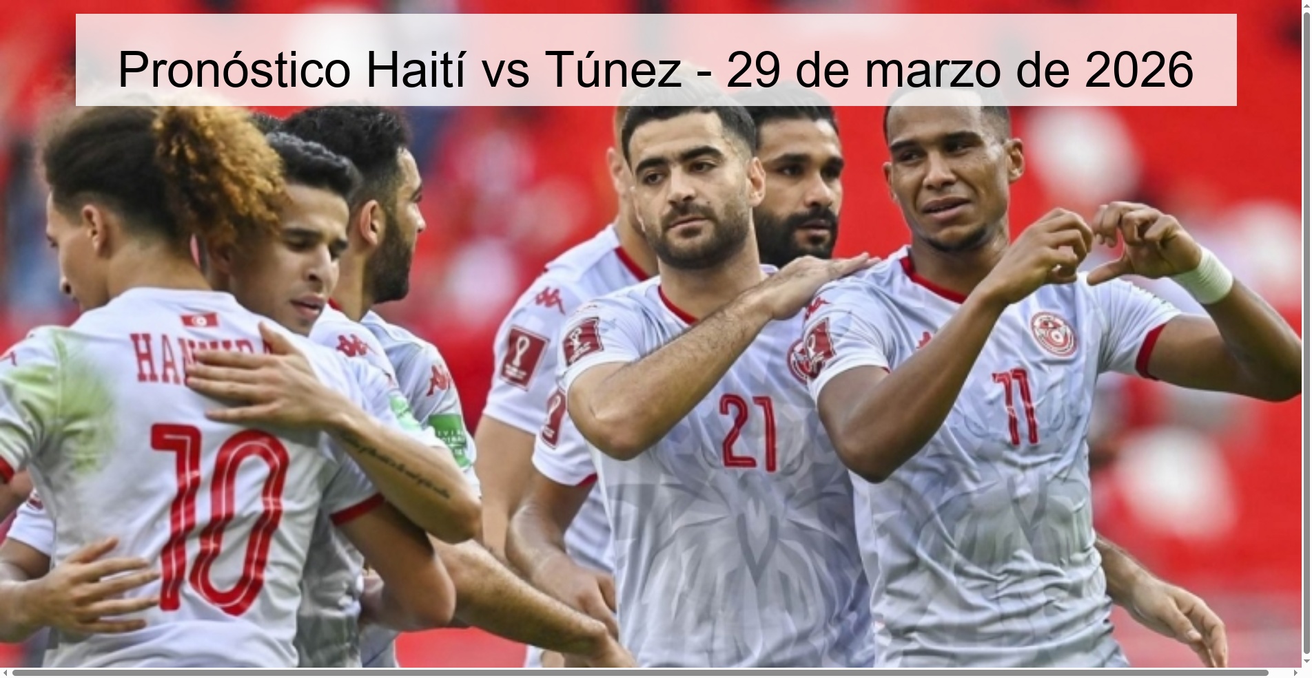 Haiti vs Tunisia Prediction – March 29, 2026