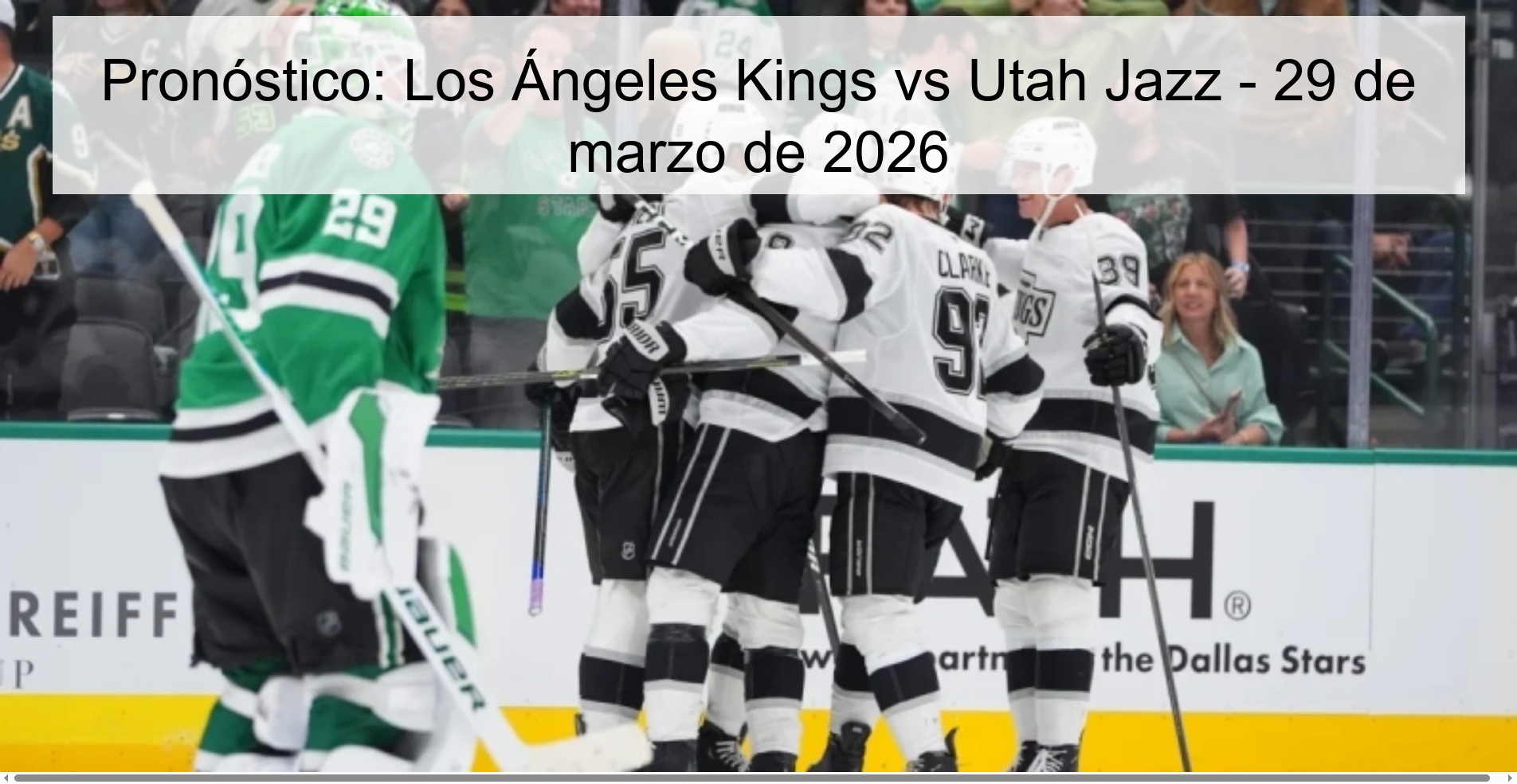 Prediction: Los Angeles Kings vs Utah Jazz - March 29, 2026