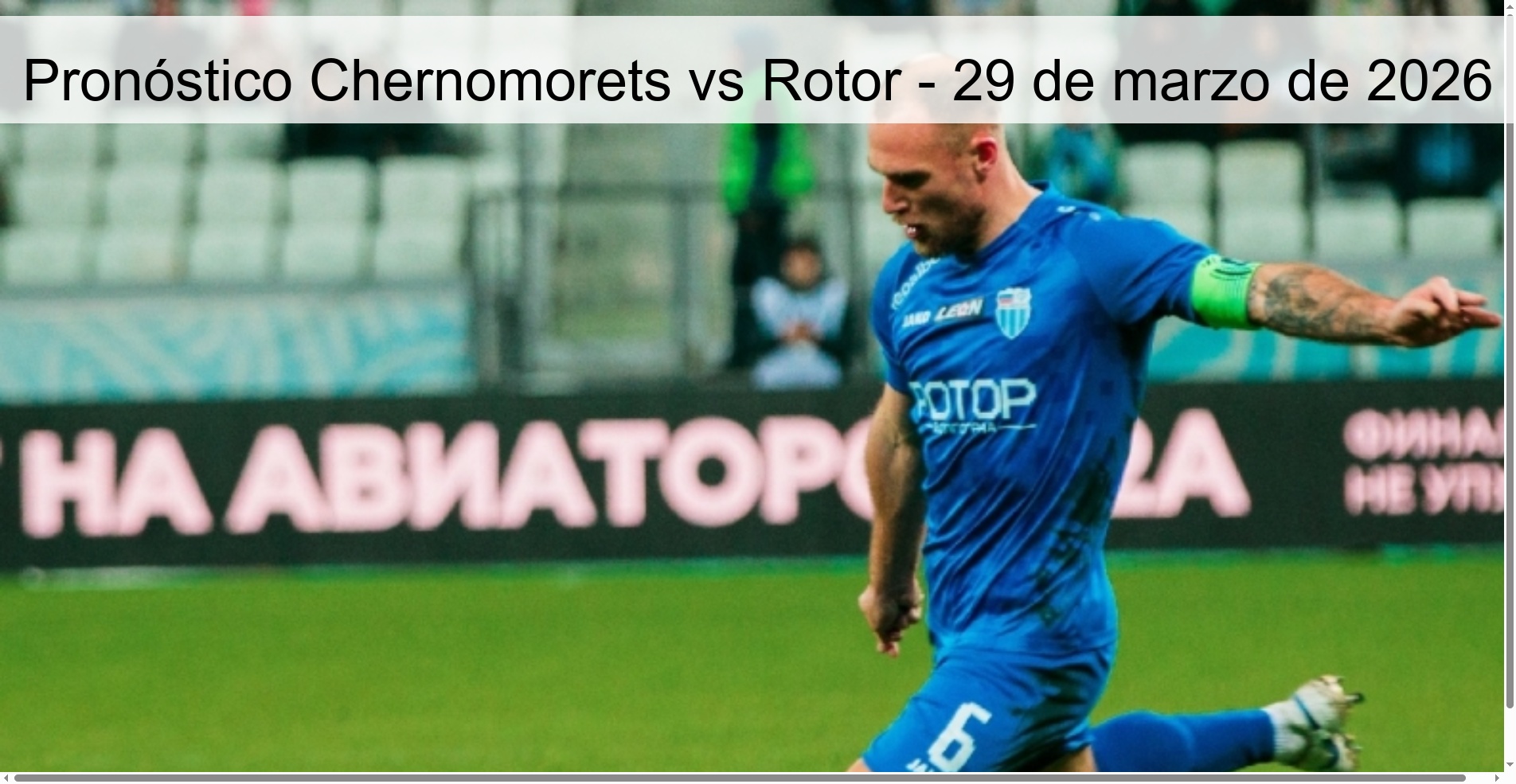 Chernomorets vs Rotor Prediction – March 29, 2026