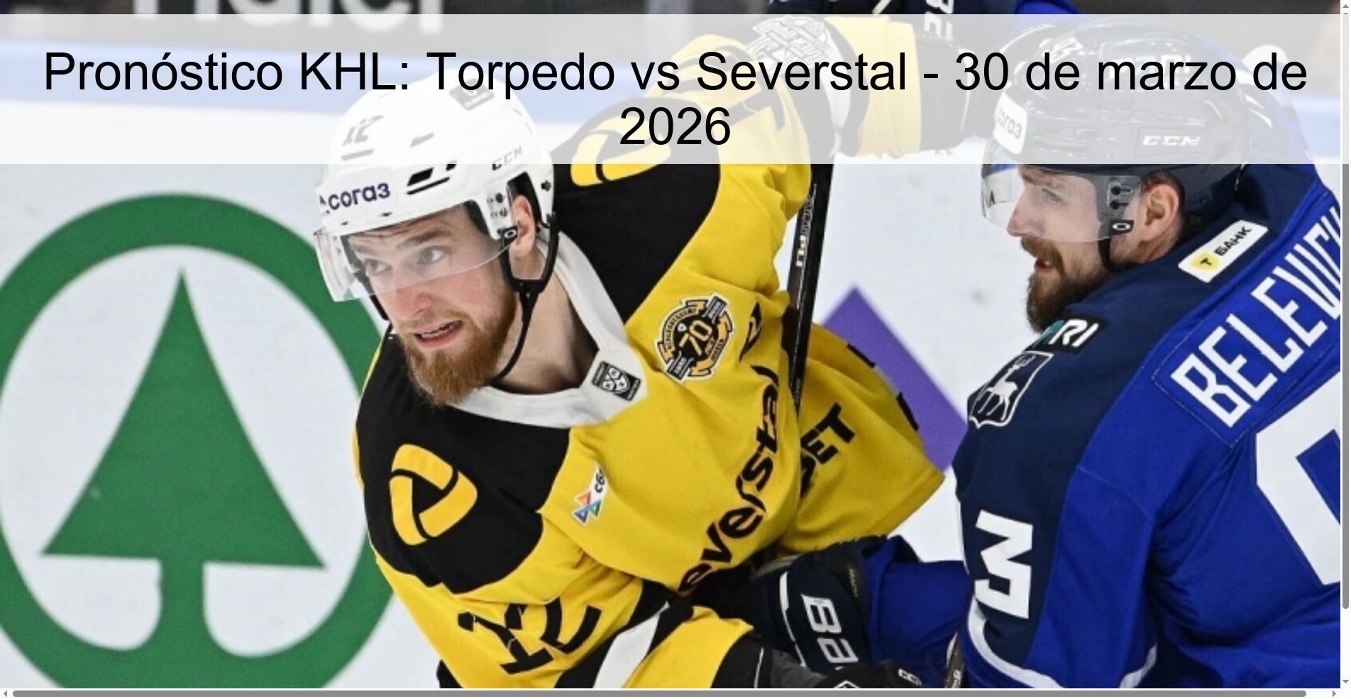 KHL Prediction: Torpedo vs Severstal – March 30, 2026
