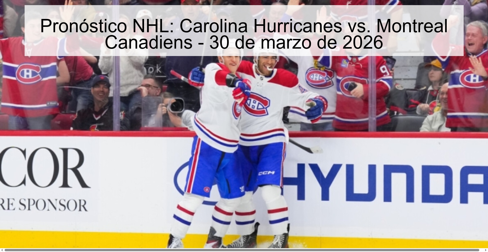 NHL Prediction: Carolina Hurricanes vs. Montreal Canadiens – March 30, 2026