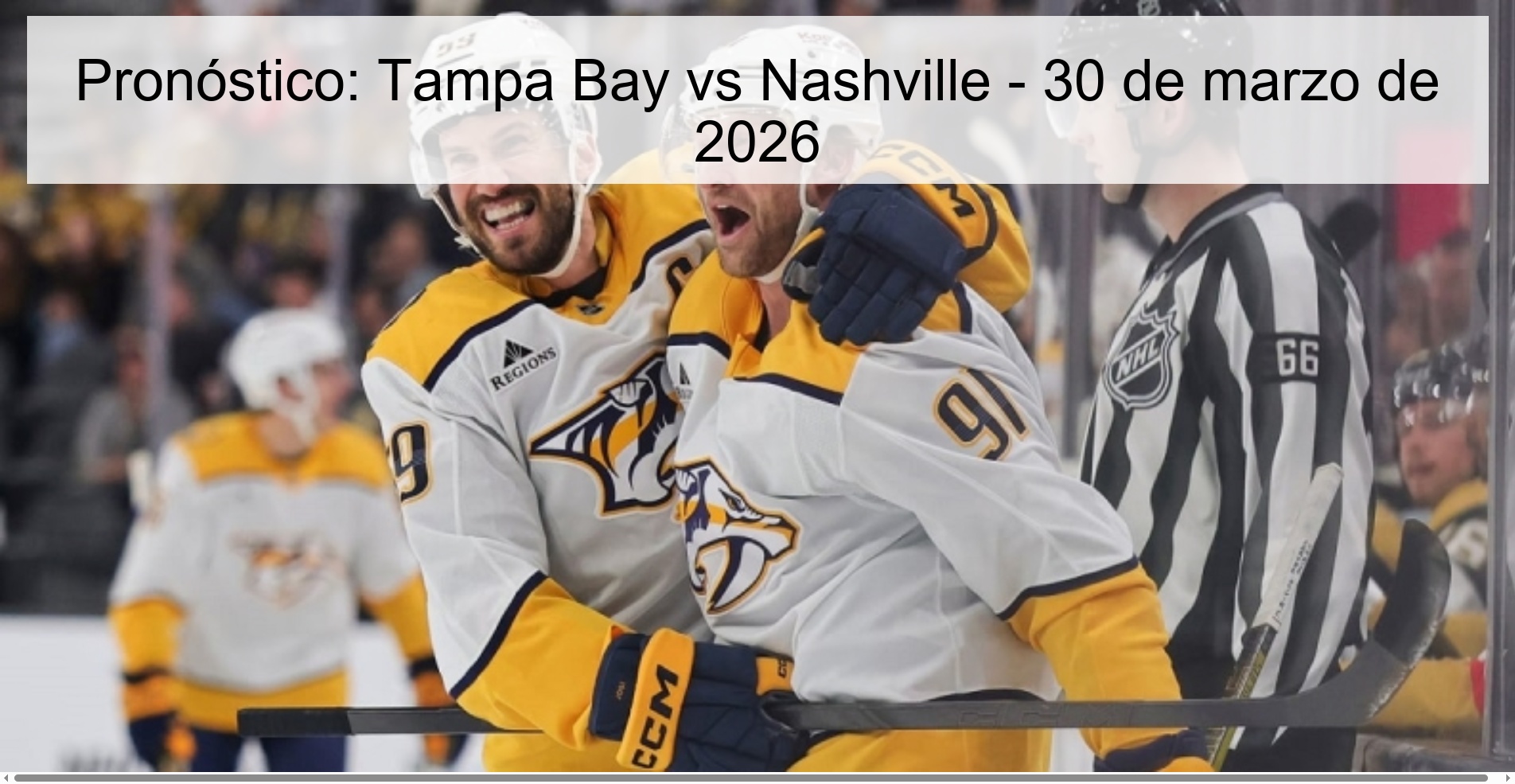 Prediction: Tampa Bay vs Nashville – March 30, 2026
