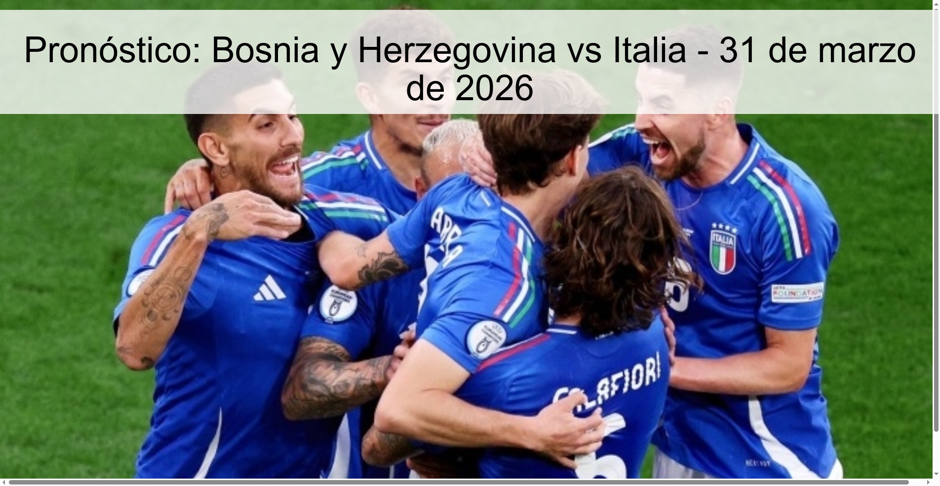 Prediction: Bosnia and Herzegovina vs Italy – March 31, 2026