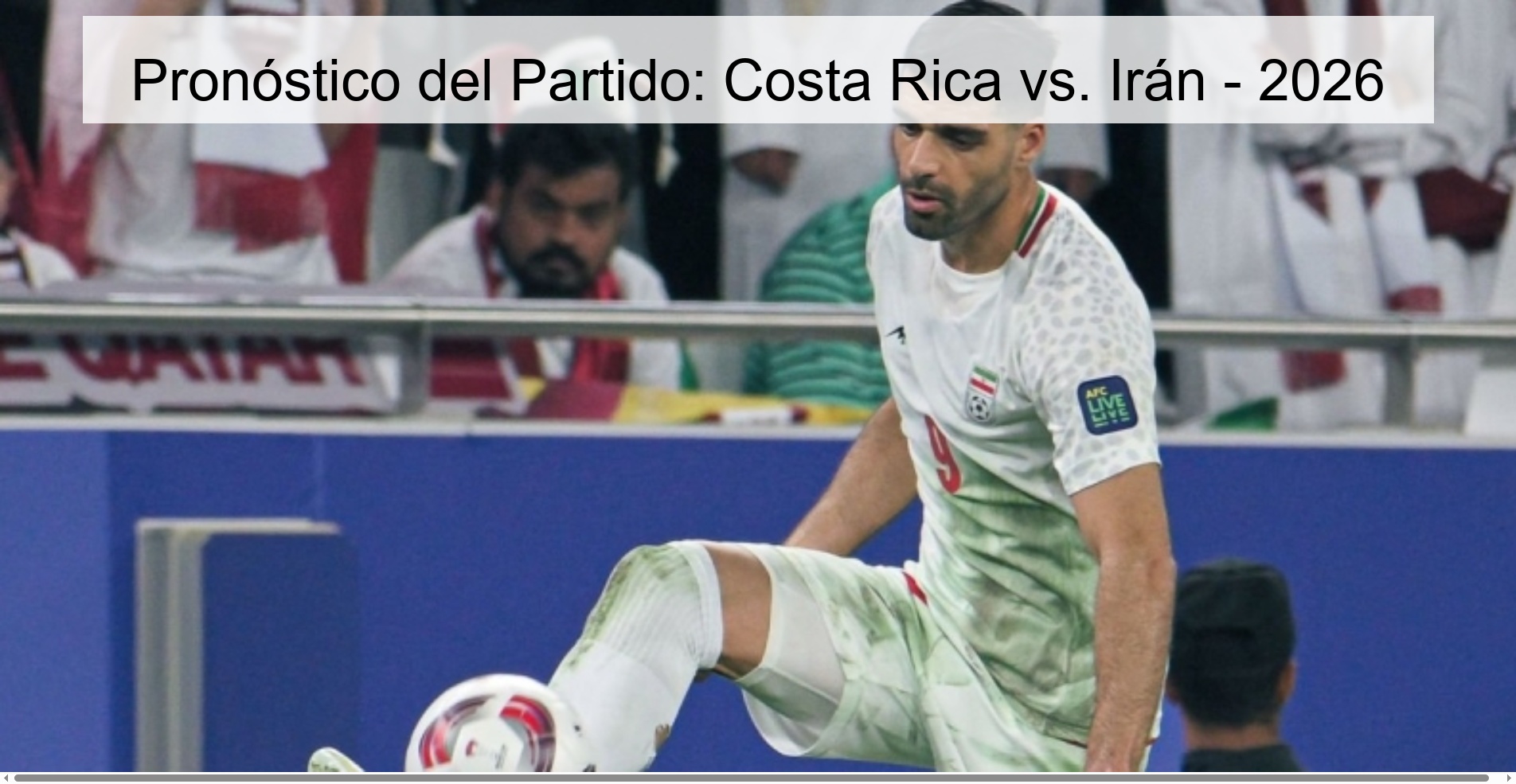 Pronóstico del Partido: Costa Rica vs. Irán - 2026 Pronóstico del Partido: Costa Rica vs. Irán - 2026