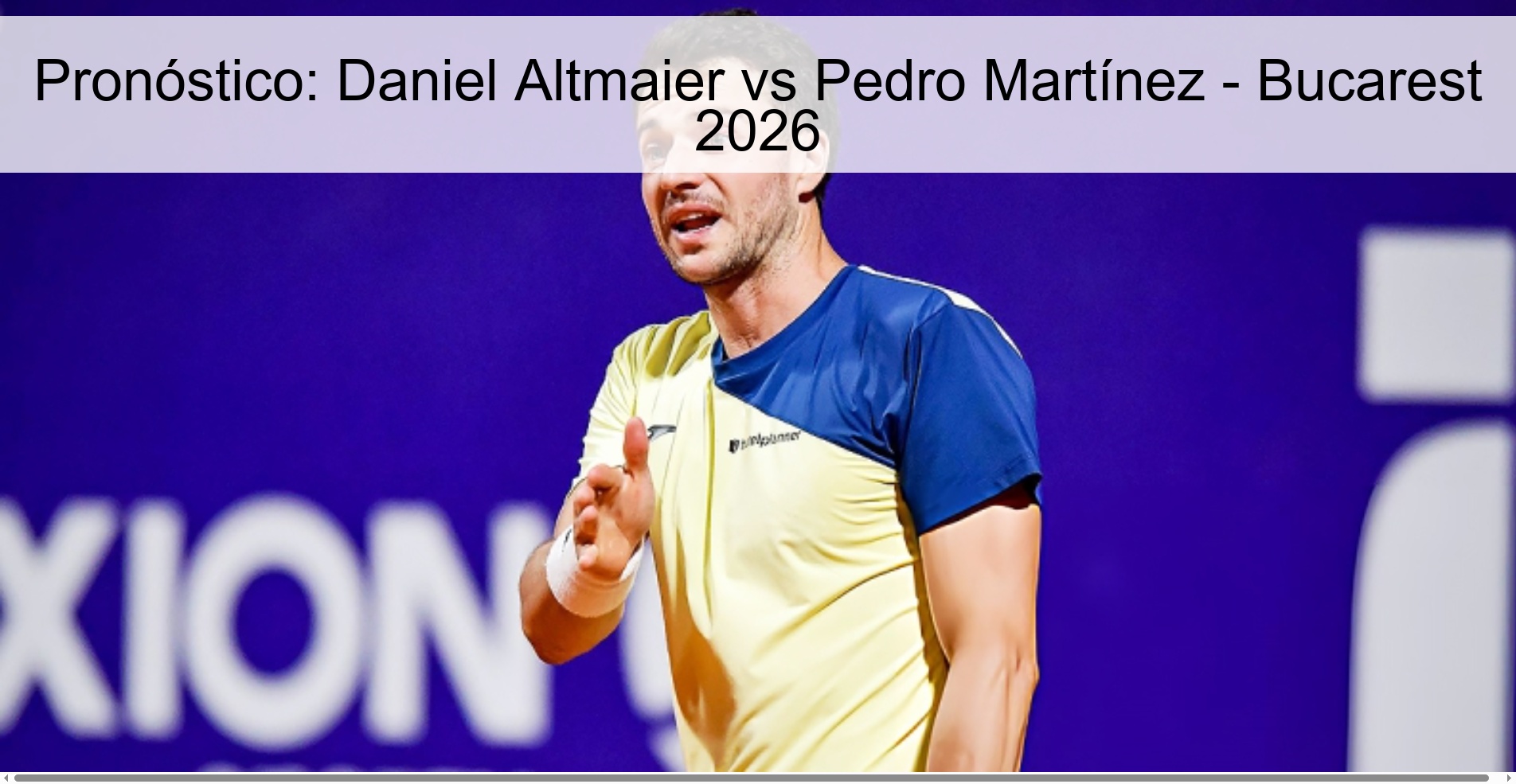 Prediction: Daniel Altmaier vs Pedro Martínez - Bucharest 2026