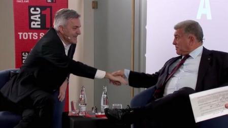 Laporta and Font surprise with an unexpected gesture in the Barça presidential debate