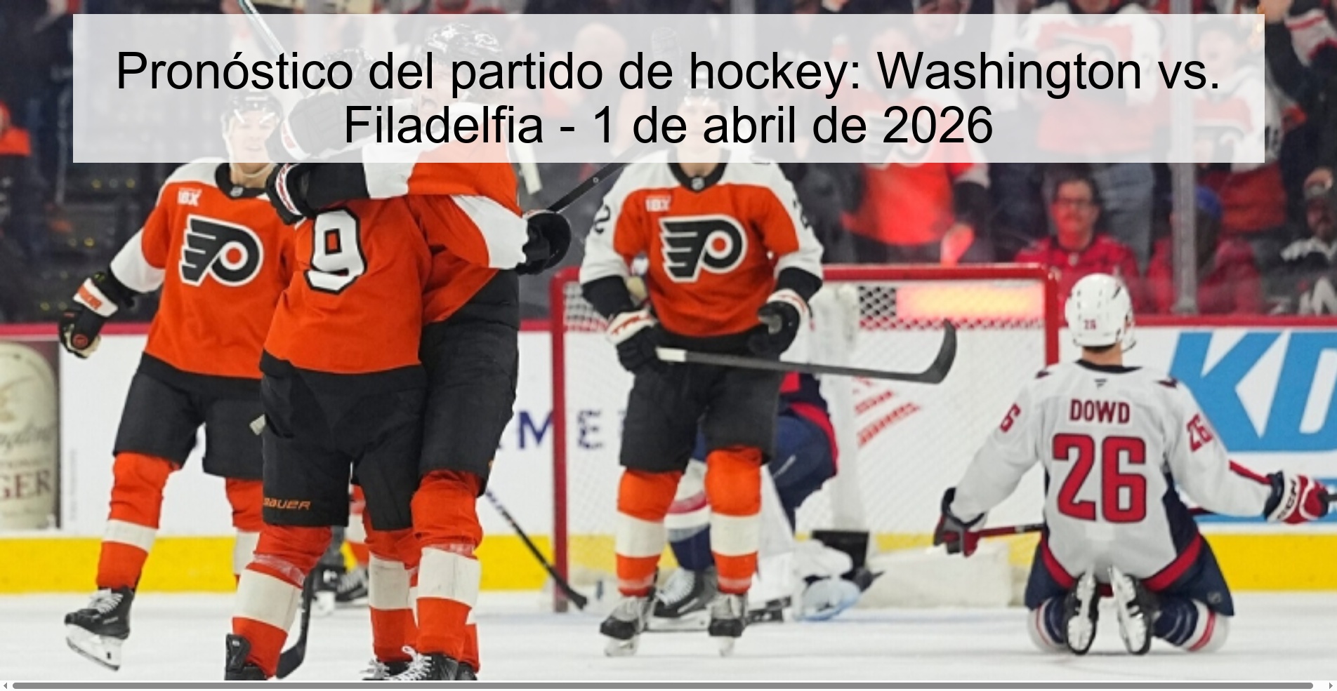 Pronóstico del partido de hockey: Washington vs. Filadelfia - 1 de abril de 2026 Pronóstico del partido de hockey: Washington vs. Filadelfia - 1 de abril de 2026