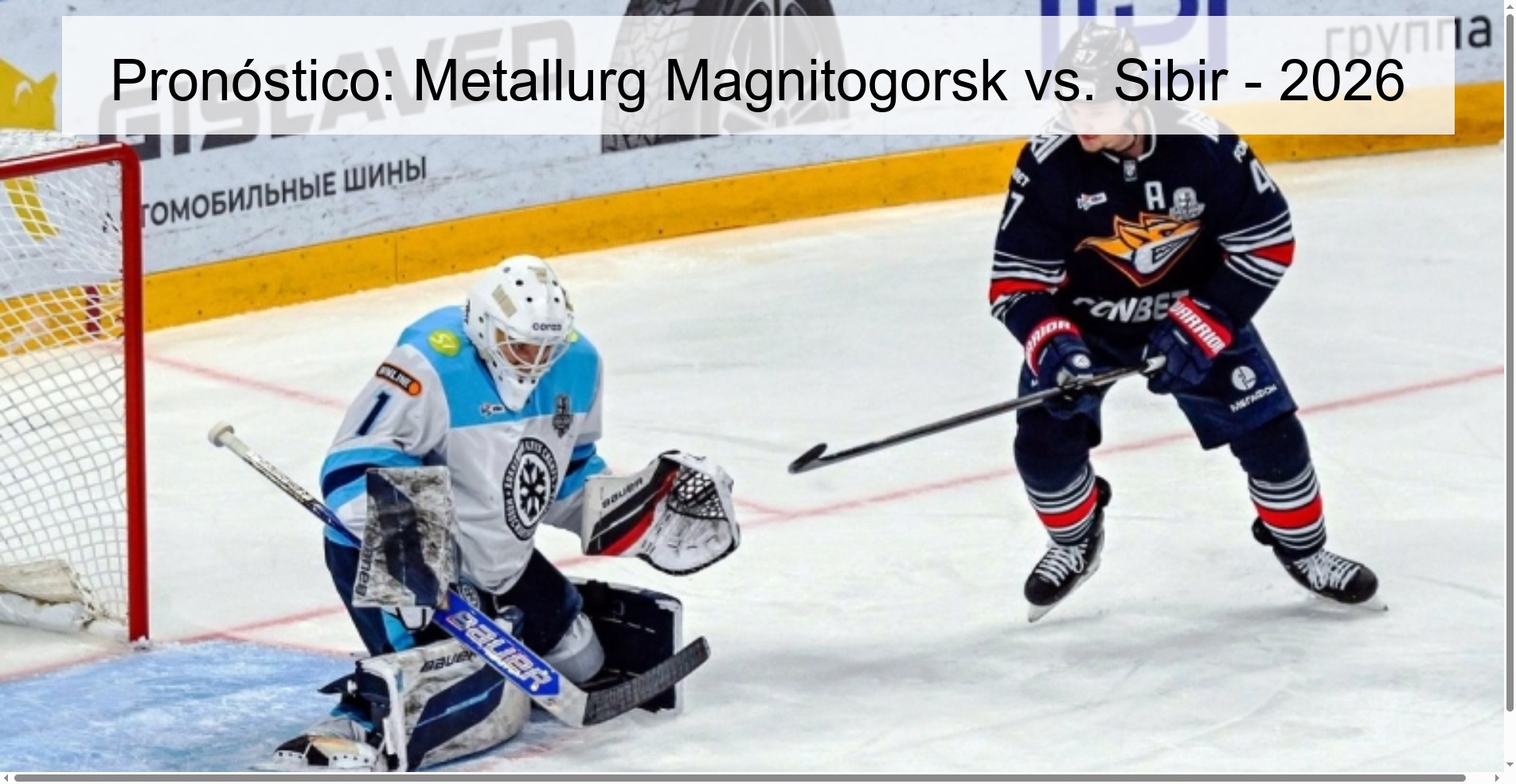 Pronóstico: Metallurg Magnitogorsk vs. Sibir - 2026