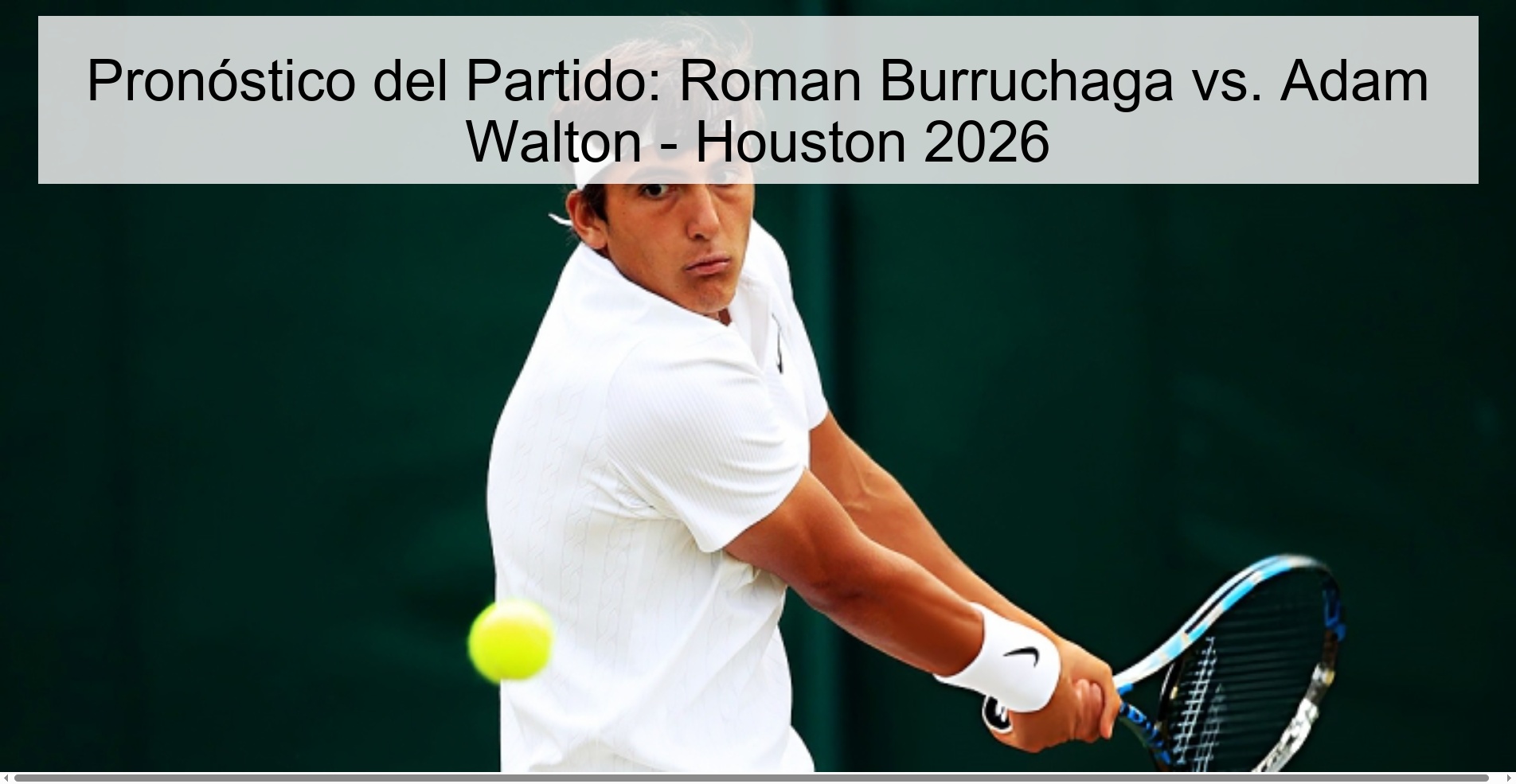 Pronóstico del Partido: Roman Burruchaga vs. Adam Walton - Houston 2026
