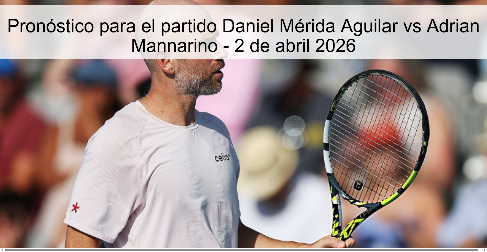Pronóstico para el partido Daniel Mérida Aguilar vs Adrian Mannarino - 2 de abril 2026 Pronóstico para el partido Daniel Mérida Aguilar vs Adrian Mannarino - 2 de abril 2026