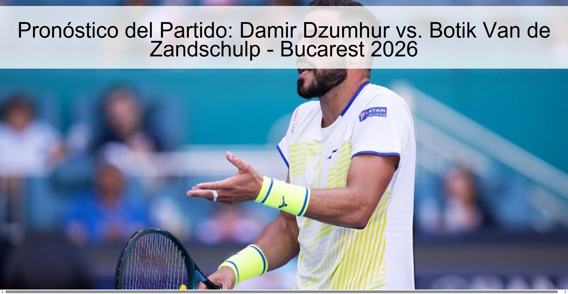 Match Prediction: Damir Dzumhur vs. Botik Van de Zandschulp - Bucharest 2026 Match Prediction: Damir Dzumhur vs. Botik Van de Zandschulp - Bucharest 2026