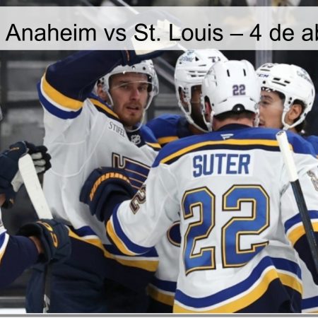 Pronóstico: Anaheim vs St. Louis – 4 de abril de 2026