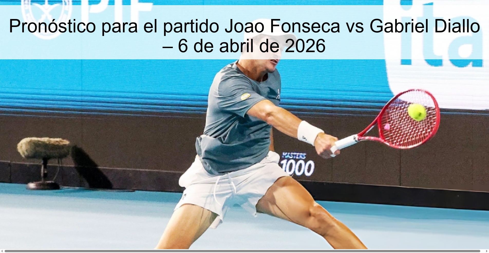Prediction for the match Joao Fonseca vs Gabriel Diallo – April 6, 2026