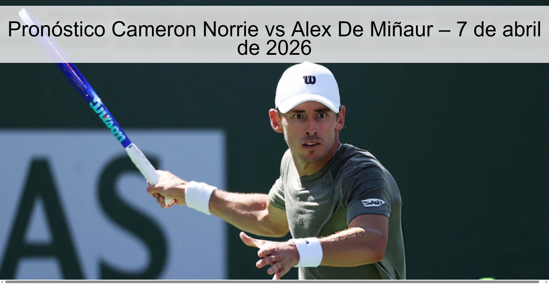 Cameron Norrie vs Alex De Minaur Prediction – April 7, 2026 Cameron Norrie vs Alex De Minaur Prediction – April 7, 2026