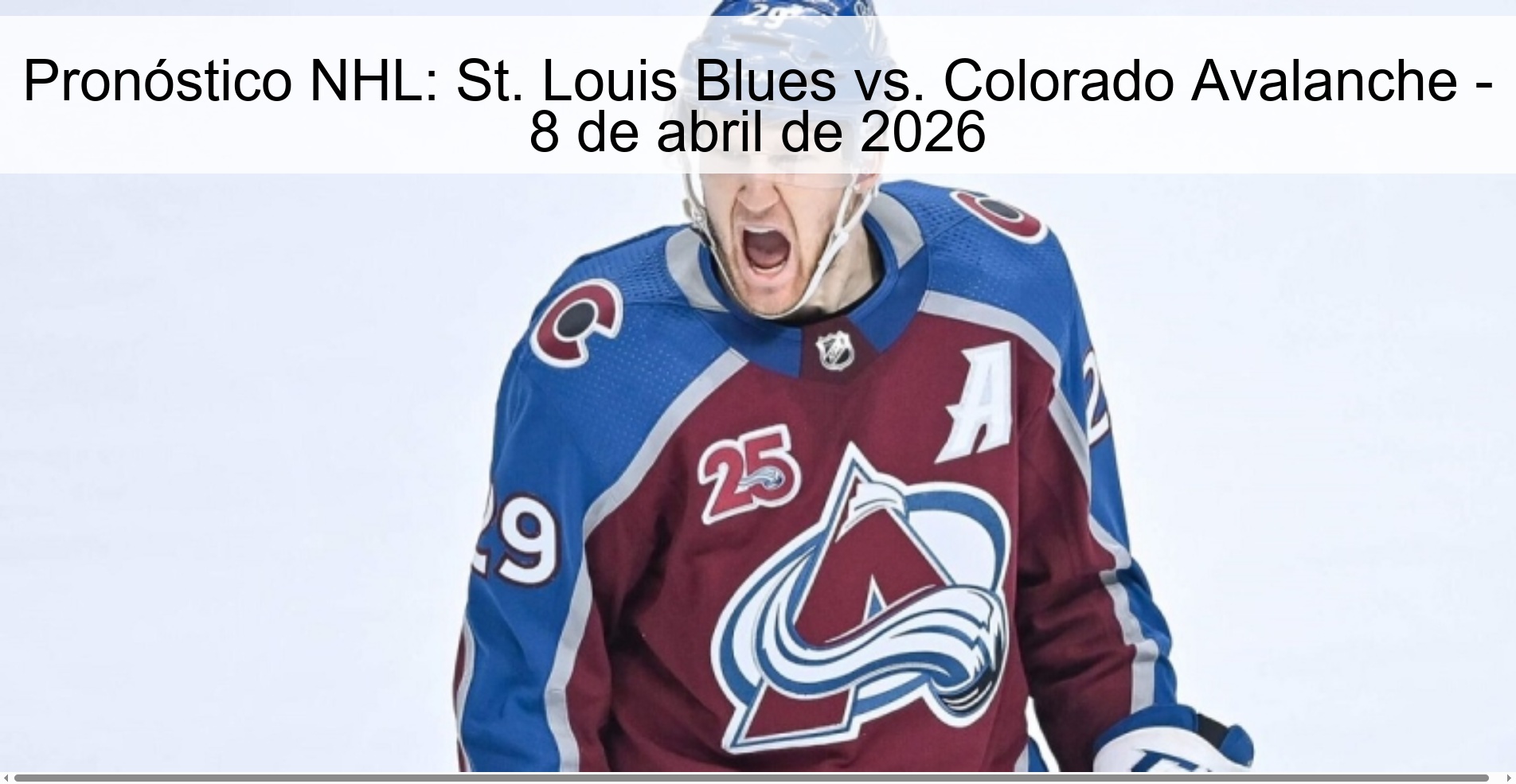 NHL Prediction: St. Louis Blues vs. Colorado Avalanche – April 8, 2026