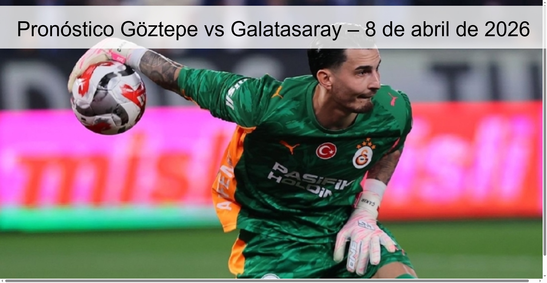 Göztepe vs Galatasaray Prediction – April 8, 2026