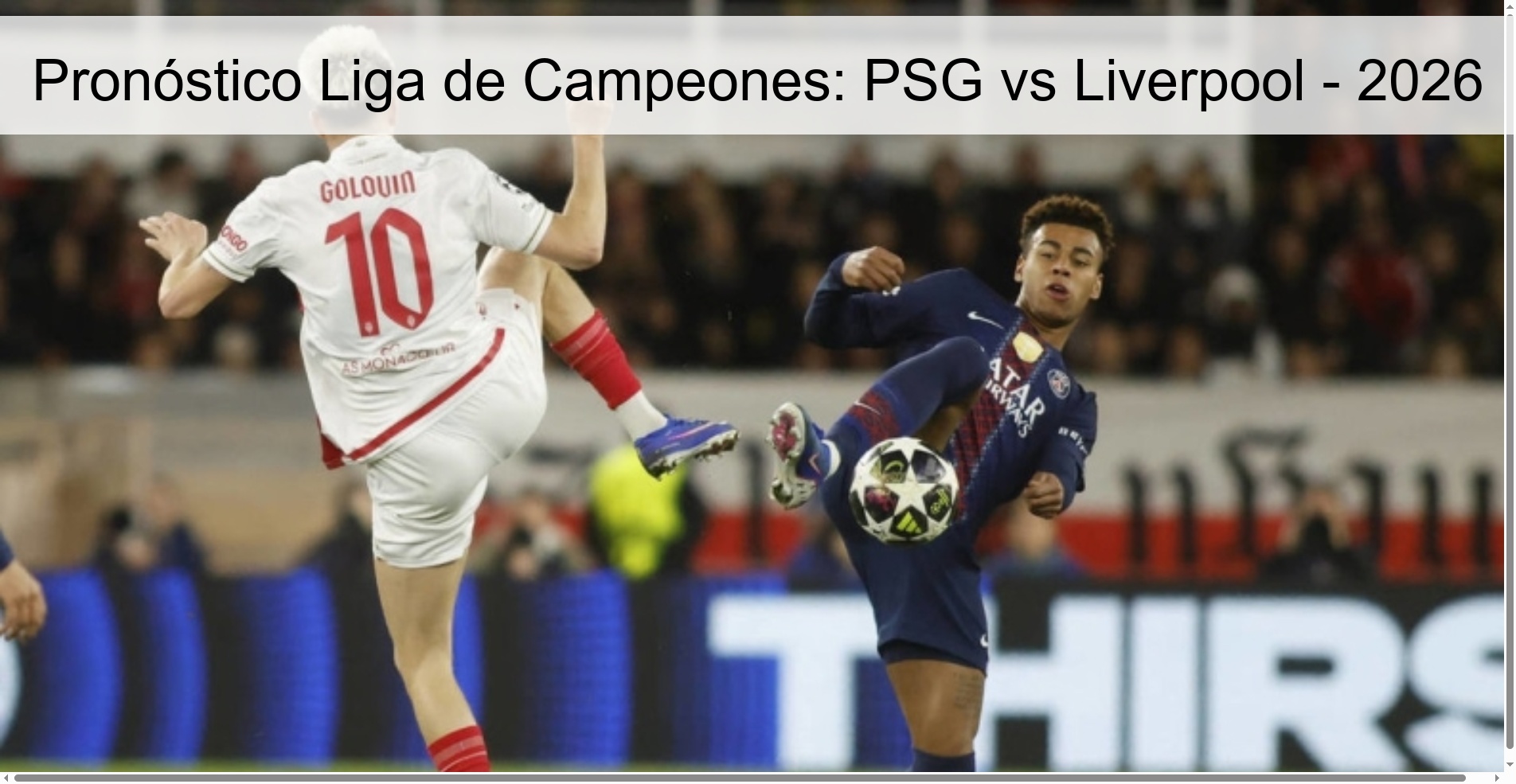 Champions League Prediction: PSG vs Liverpool - 2026