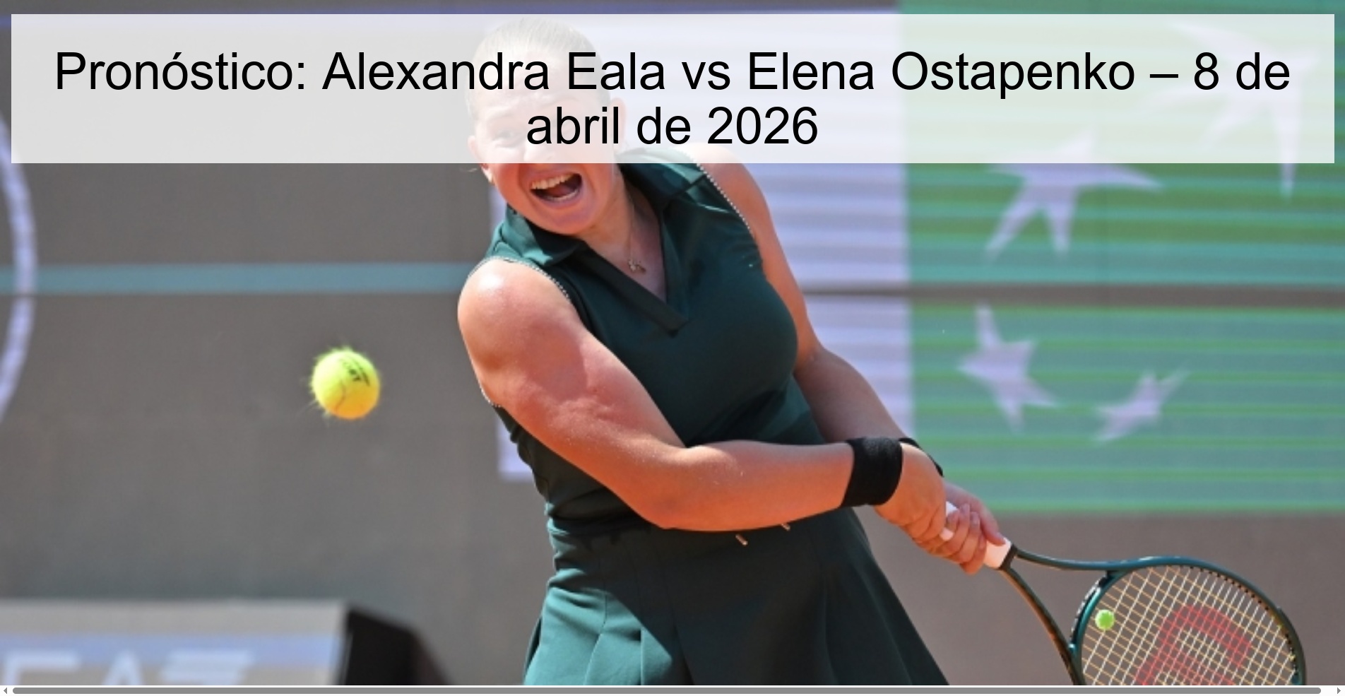 Prediction: Alexandra Eala vs Elena Ostapenko – April 8, 2026