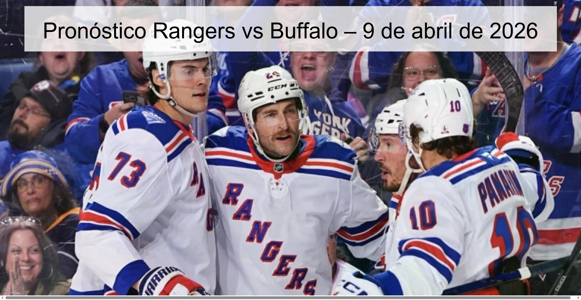 Rangers vs Buffalo Prediction – April 9, 2026