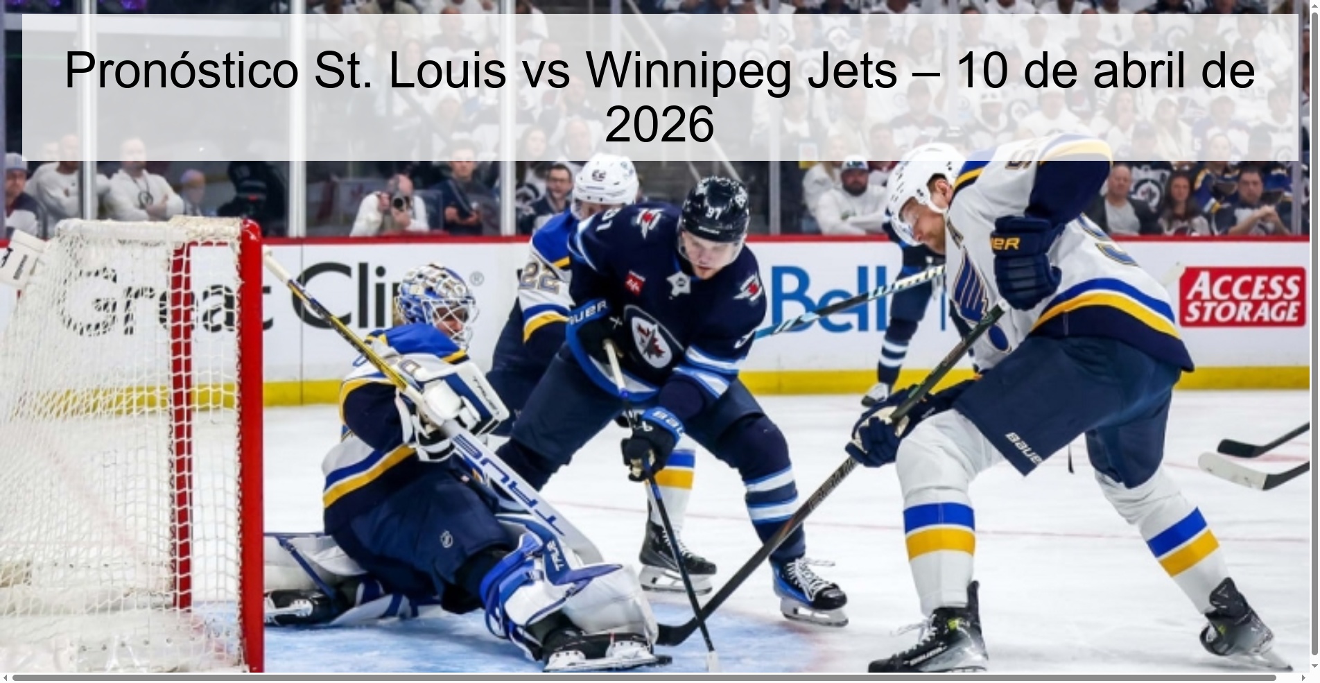 St. Louis vs Winnipeg Jets Prediction – April 10, 2026