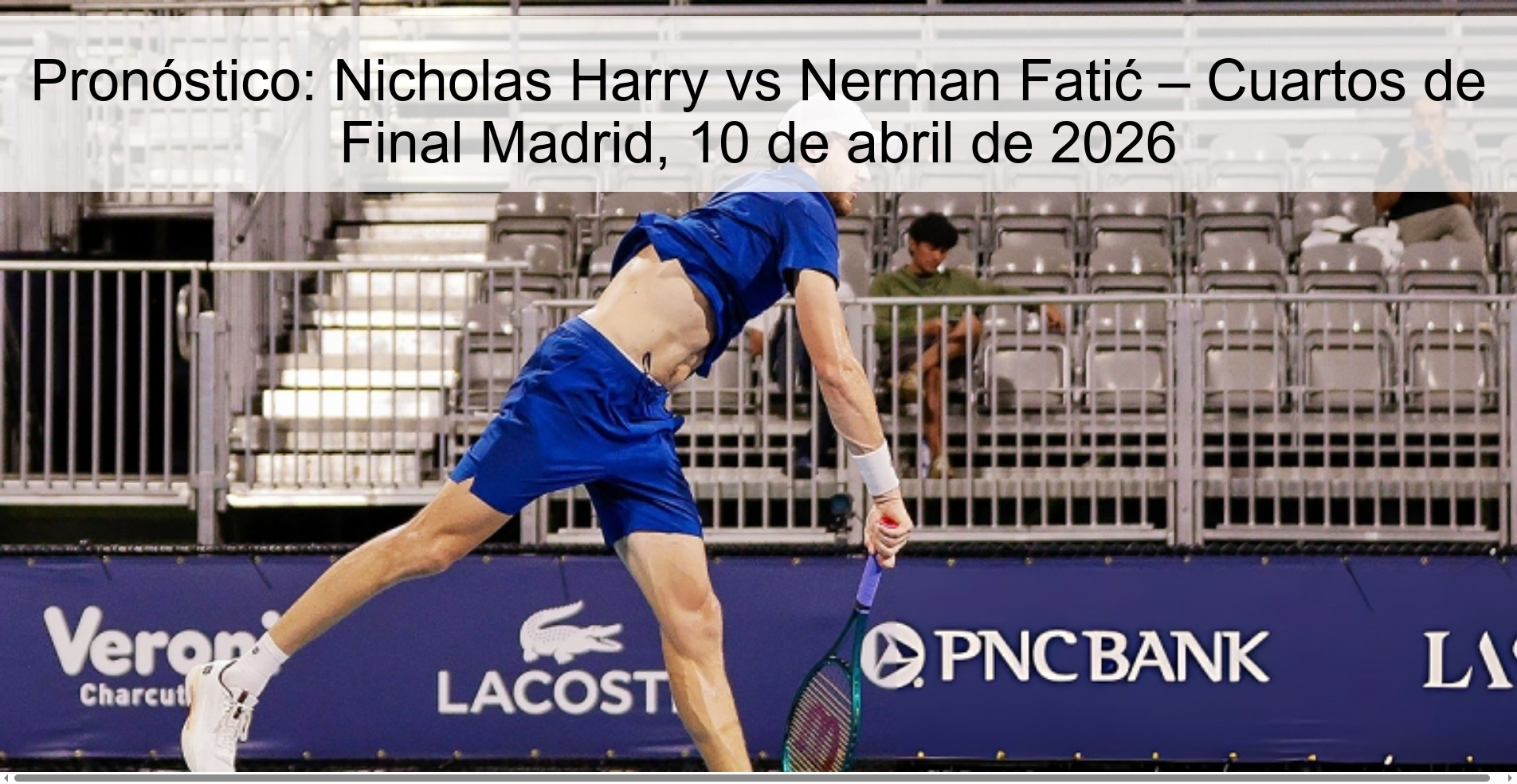 Prediction: Nicholas Harry vs Nerman Fatić – Quarterfinals Madrid, April 10, 2026