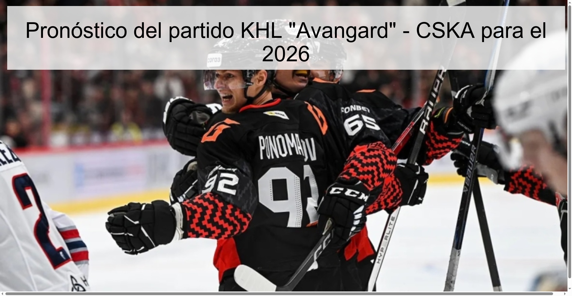 KHL match prediction 
