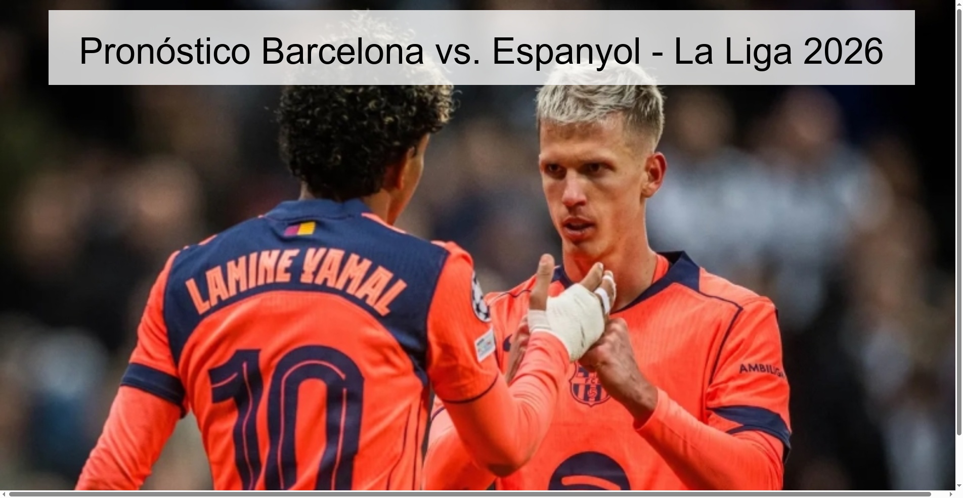 Prediction Barcelona vs. Espanyol - La Liga 2026