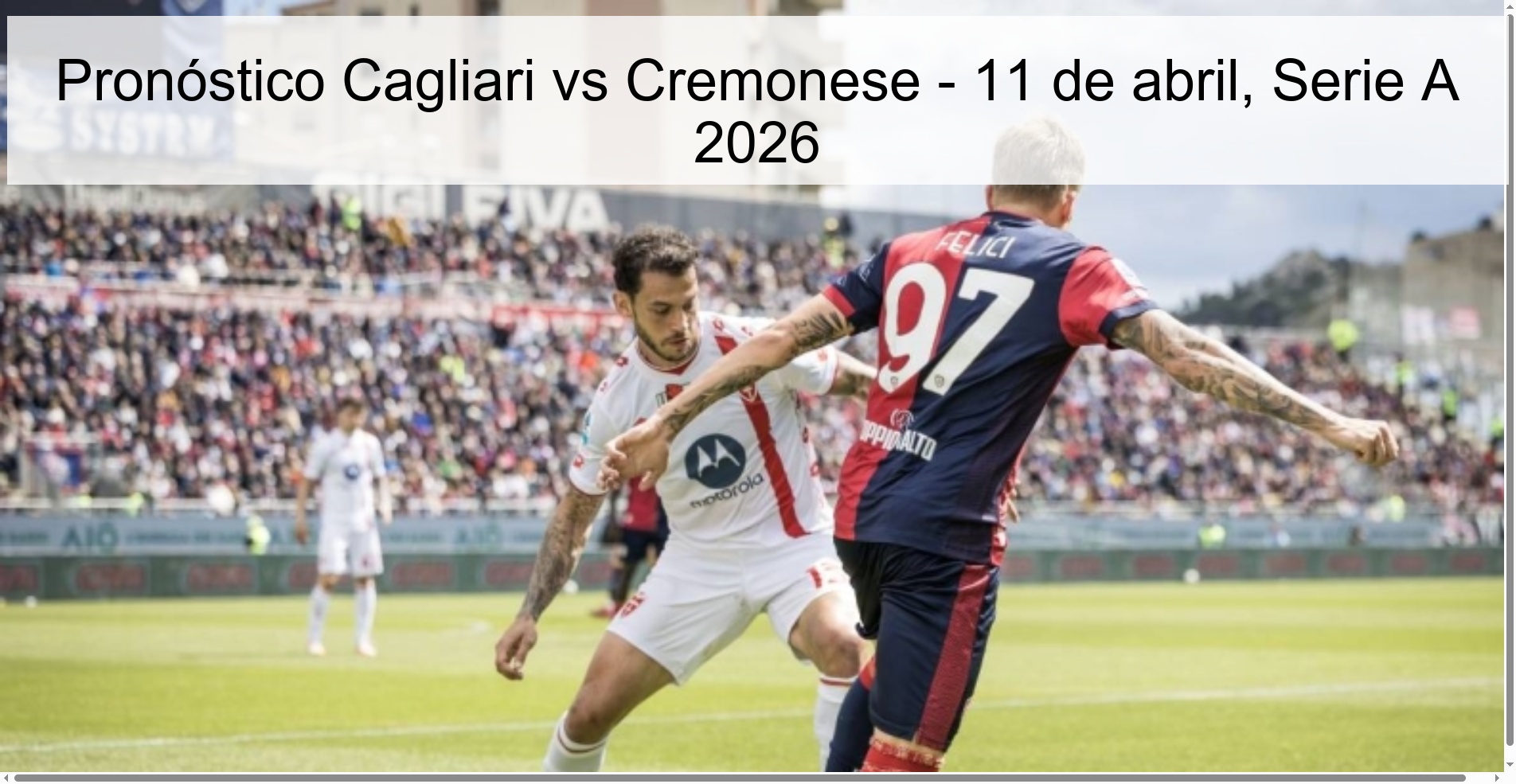 Cagliari vs Cremonese Prediction – April 11, Serie A 2026