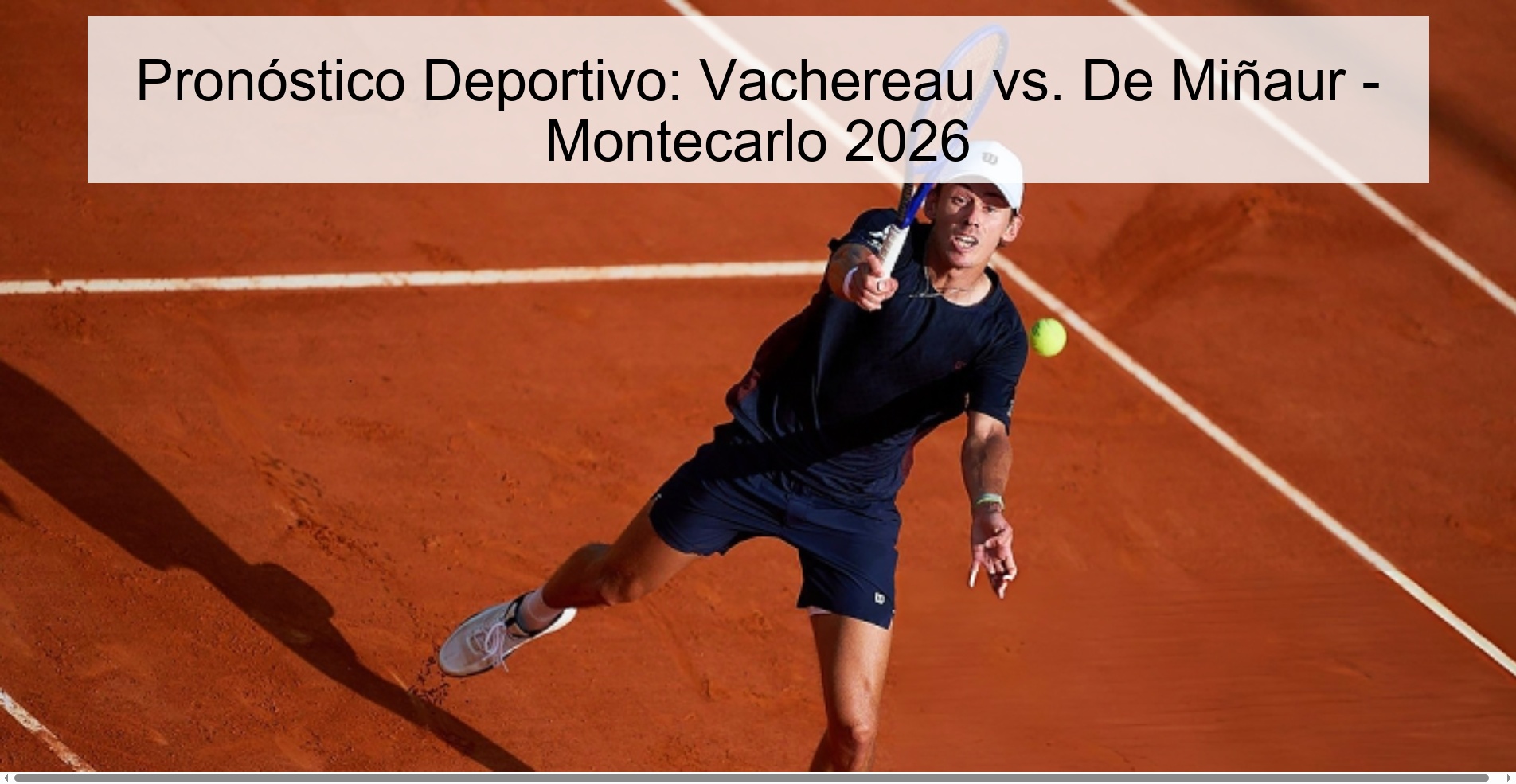 Sports Prediction: Vachereau vs. De Minaur - Monte Carlo 2026