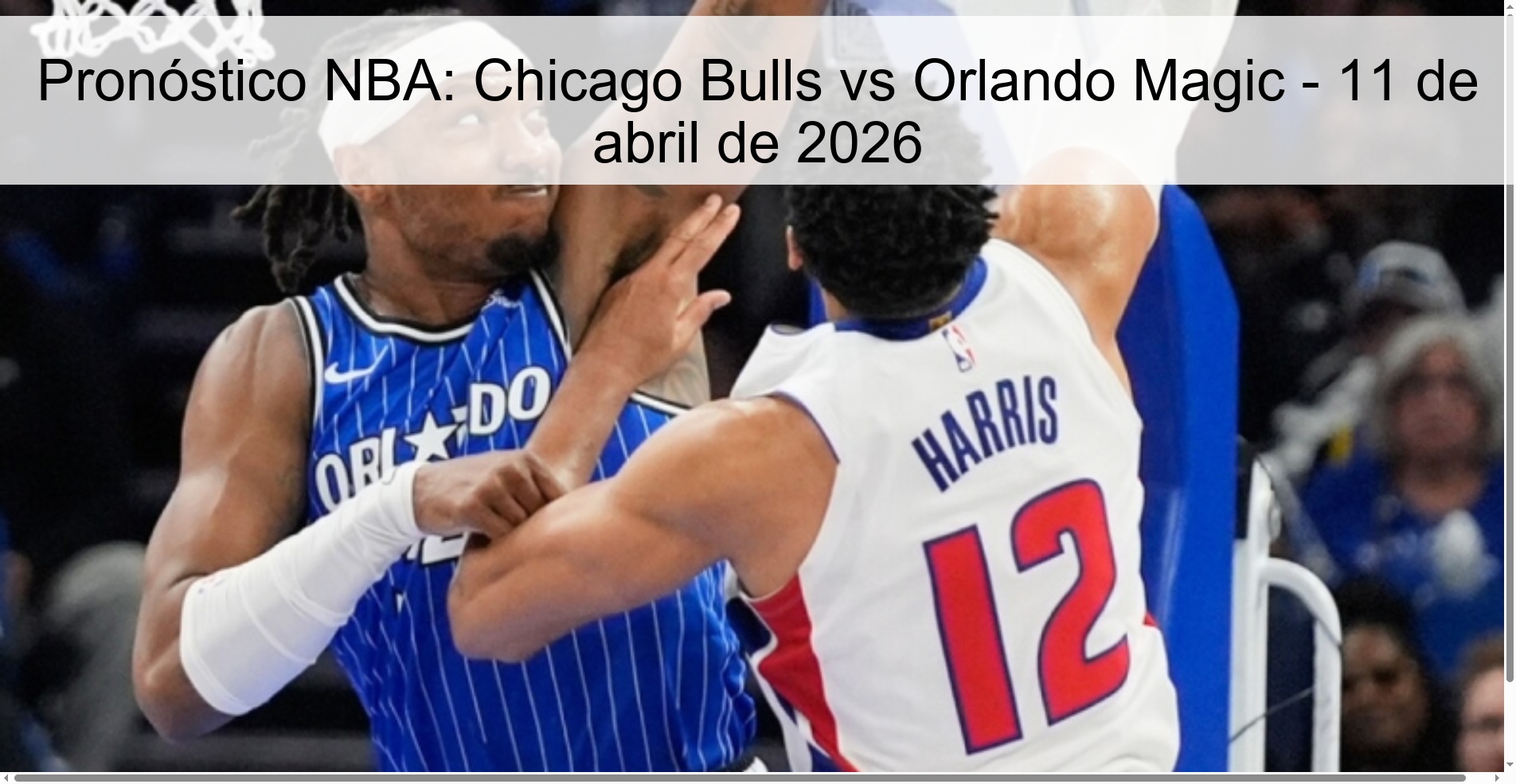 NBA Prediction: Chicago Bulls vs Orlando Magic - April 11, 2026