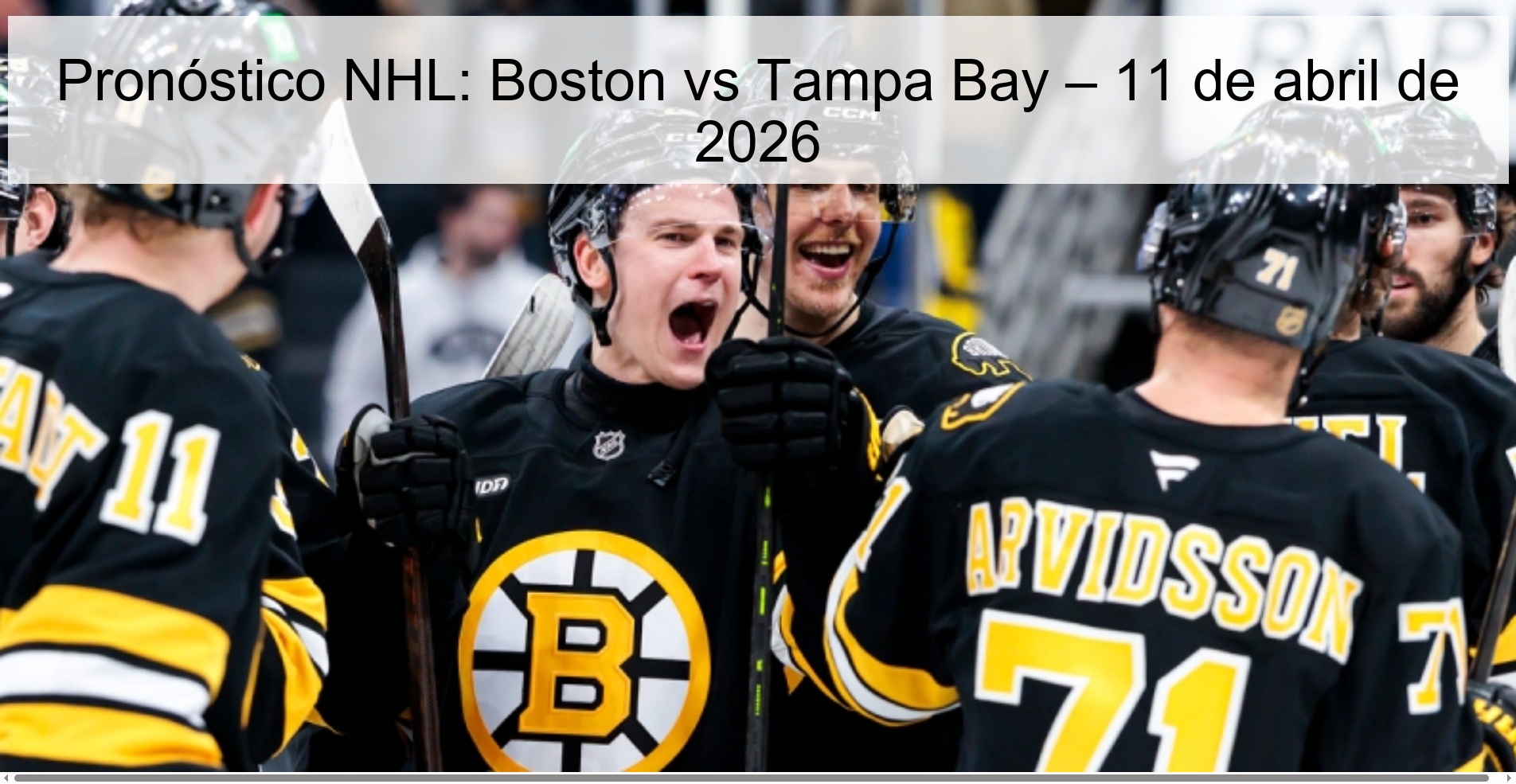 NHL Prediction: Boston vs Tampa Bay – April 11, 2026