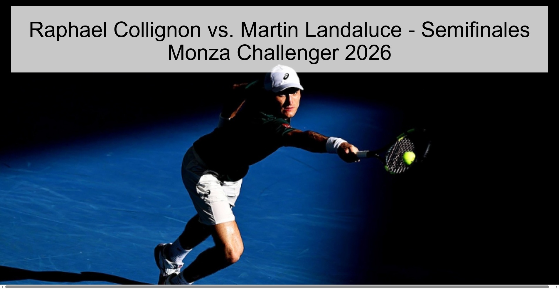 Raphael Collignon vs. Martin Landaluce - Monza Challenger 2026 Semifinals