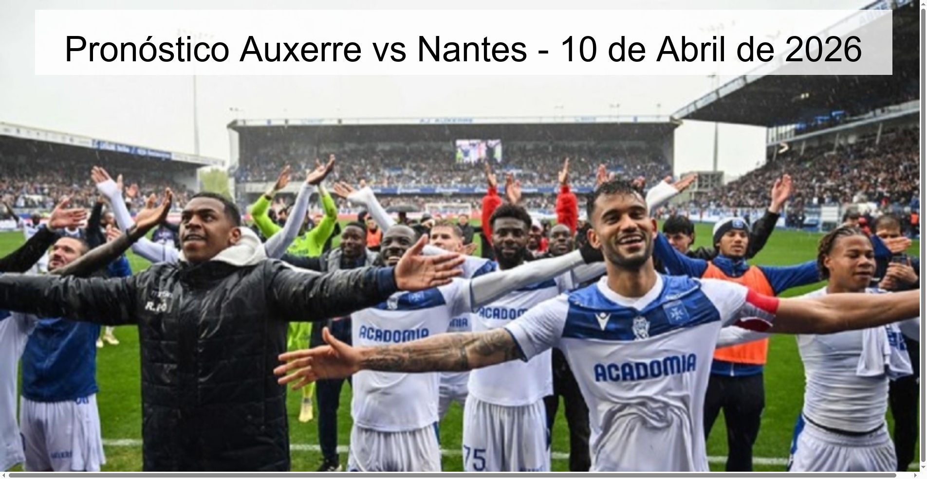 Auxerre vs Nantes Prediction – April 10, 2026