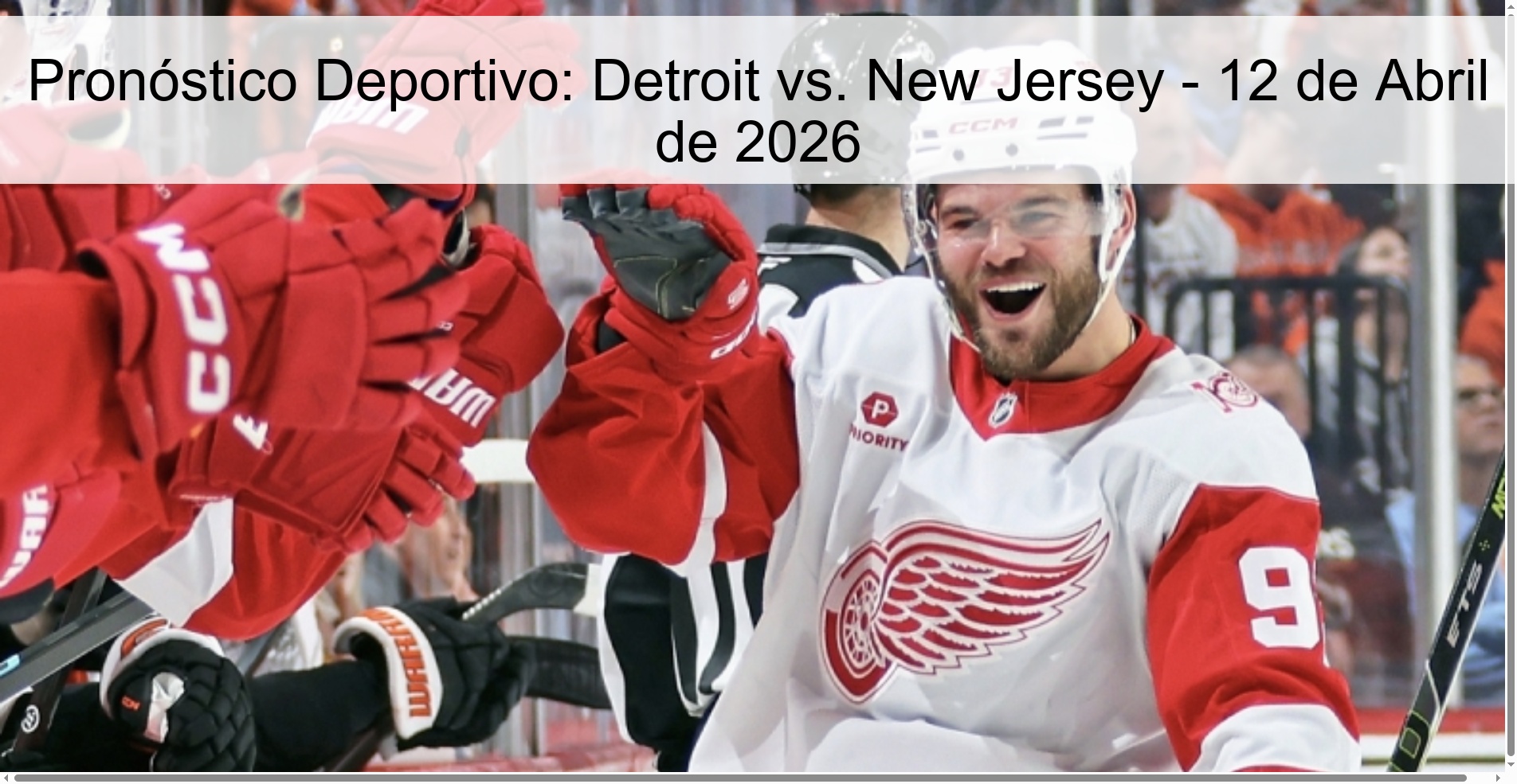Sports Prediction: Detroit vs. New Jersey - April 12, 2026