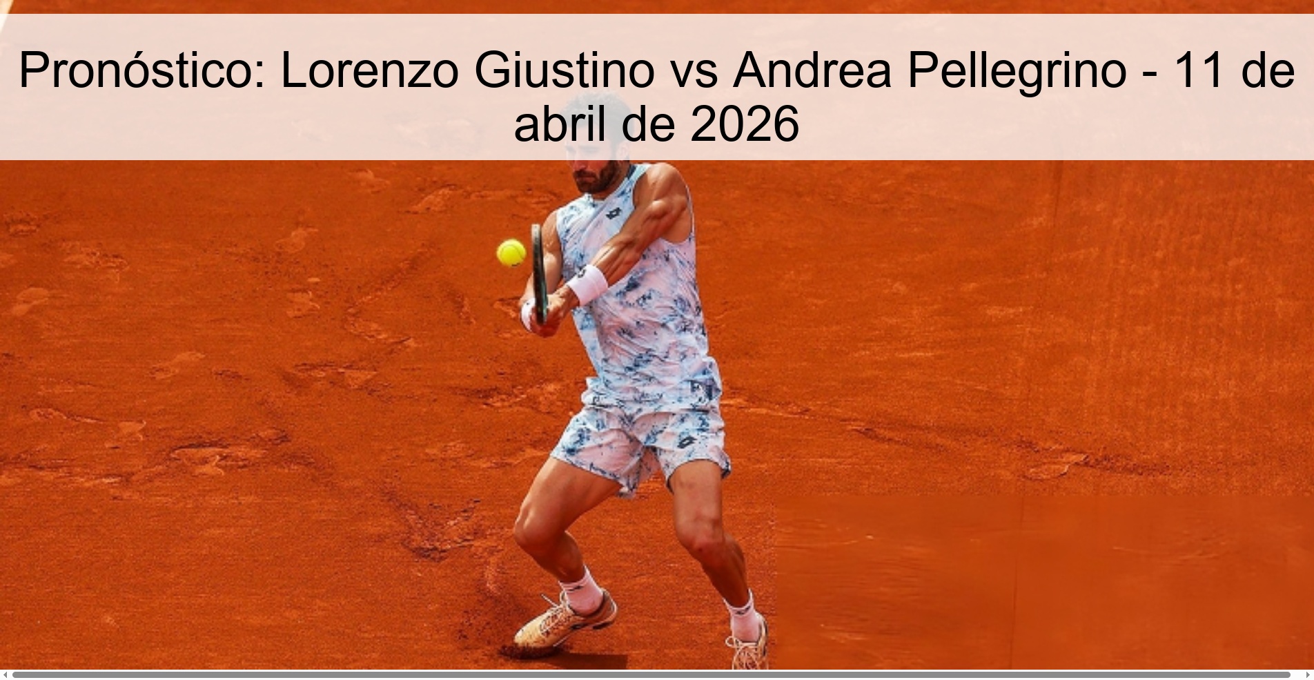 Prediction: Lorenzo Giustino vs Andrea Pellegrino – April 11, 2026