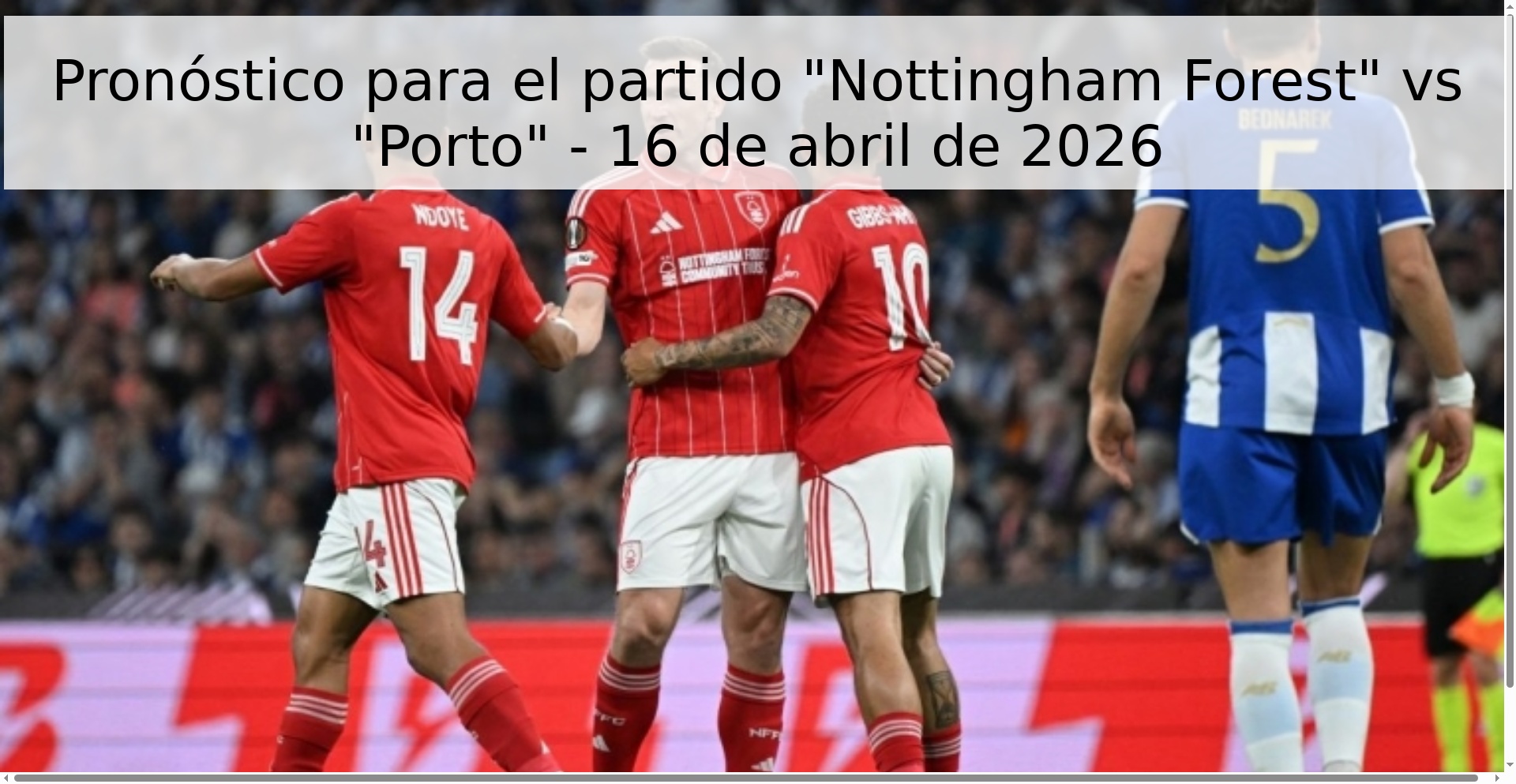 Pronóstico para el partido Pronóstico para el partido