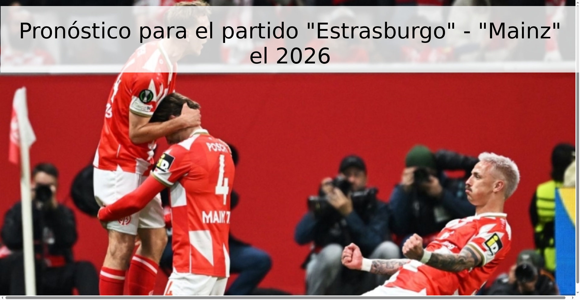 Pronóstico para el partido Pronóstico para el partido